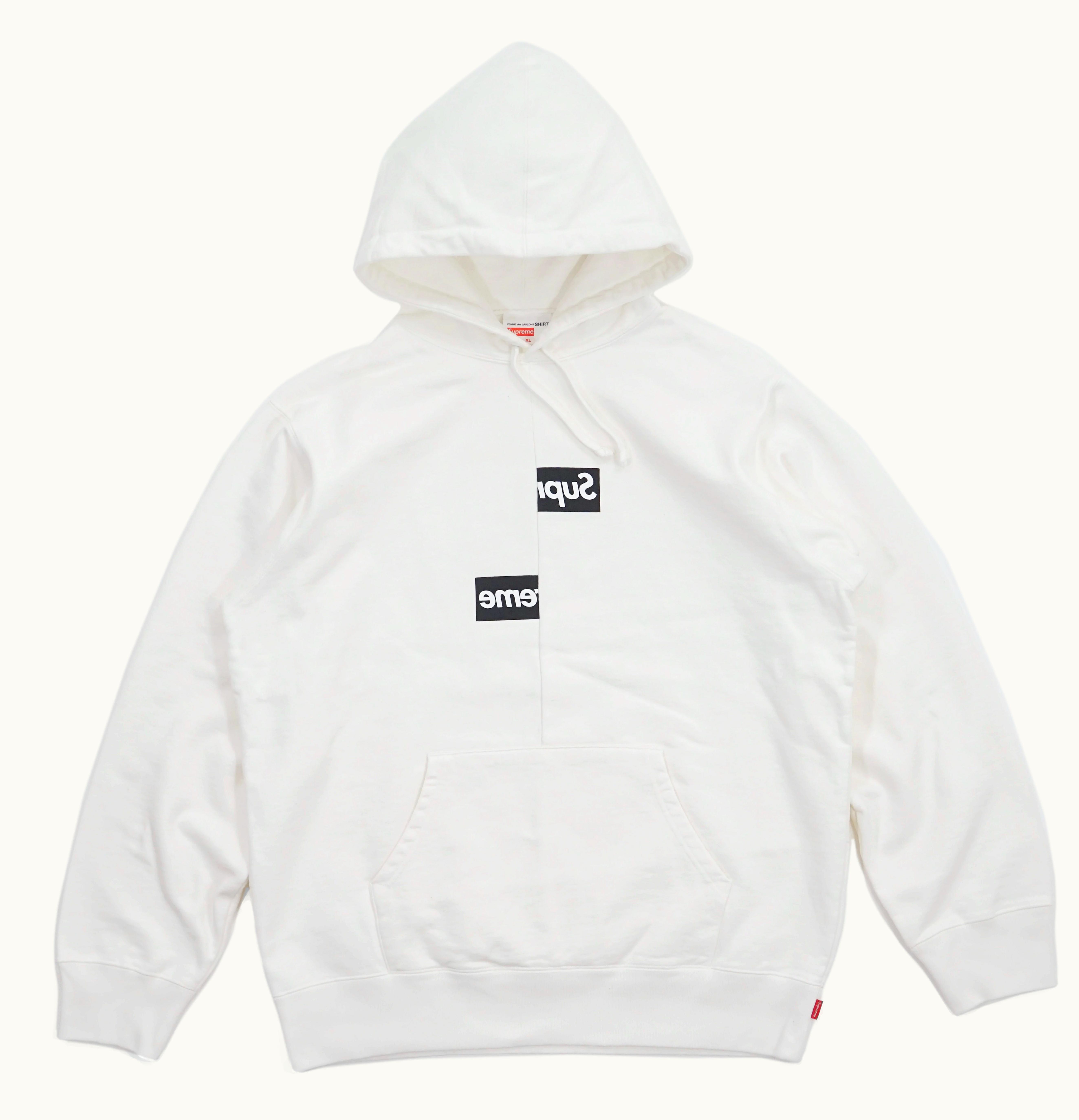 Supreme Supreme Comme des Garcons SHIRT Split Box Logo Hooded Sweatshirt White