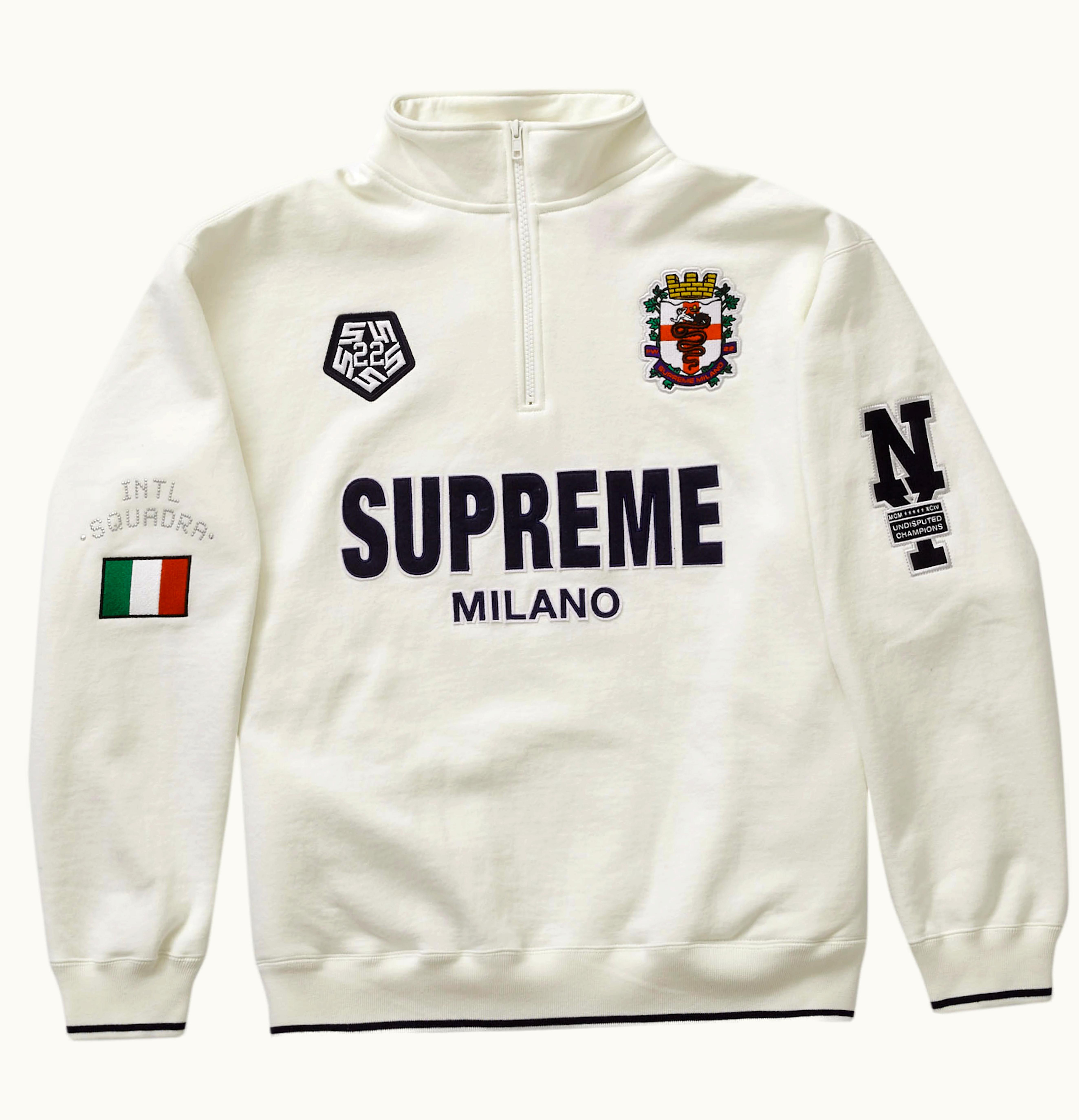 Supreme Supreme Milano Half Zip Pullover White