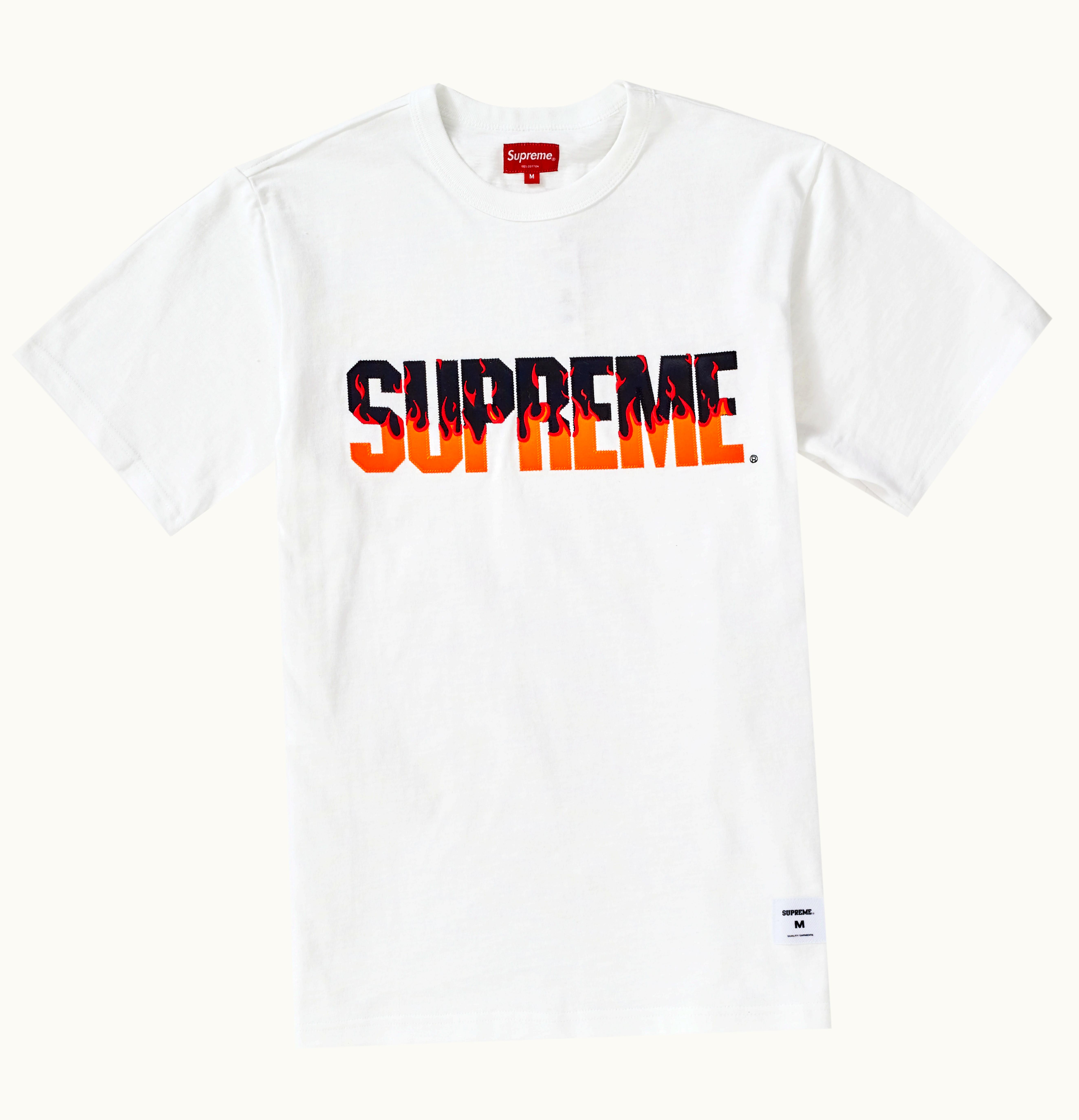 Supreme Supreme Flames S S Top White