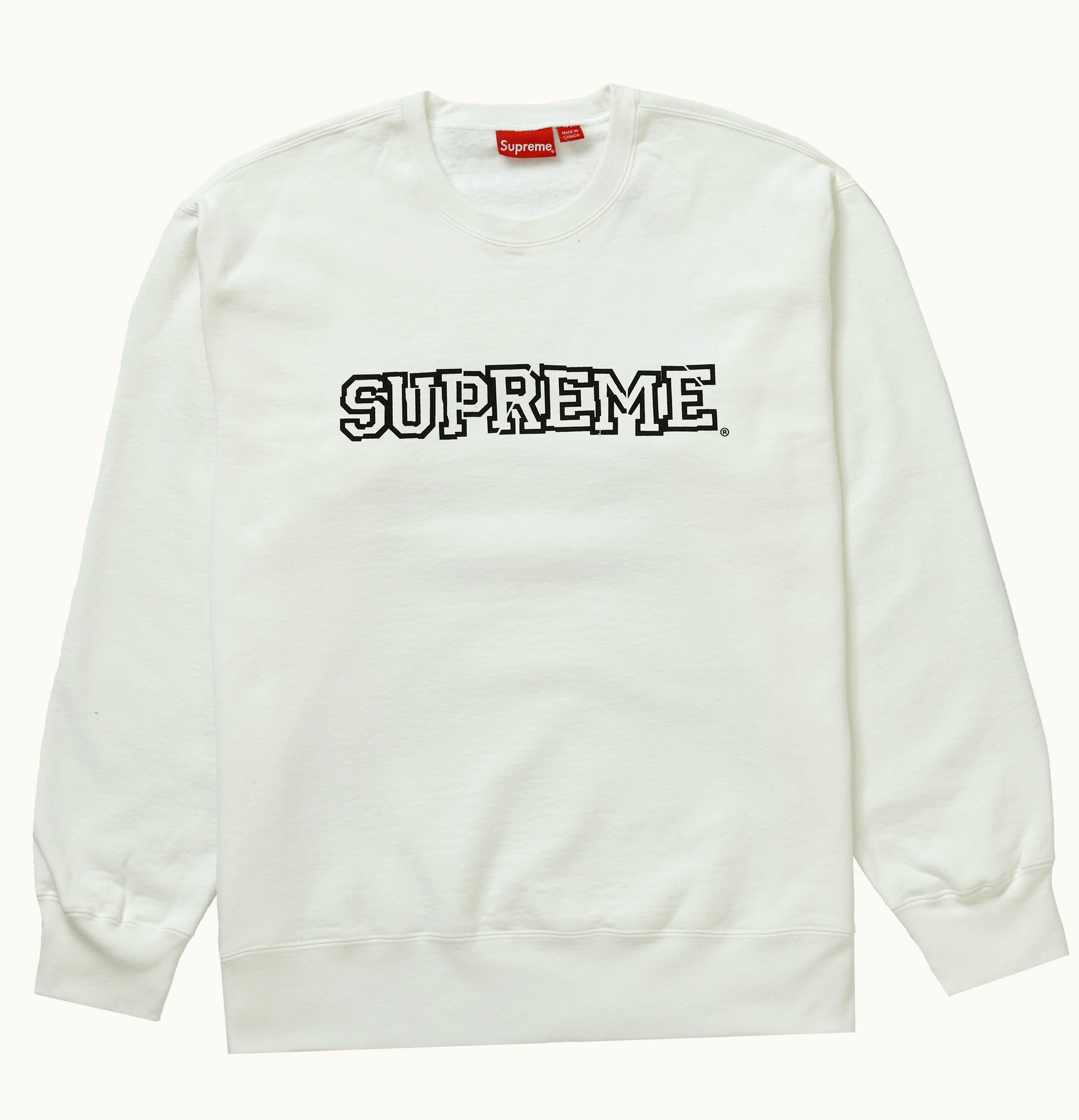 Supreme Supreme Shattered Logo Crewneck White