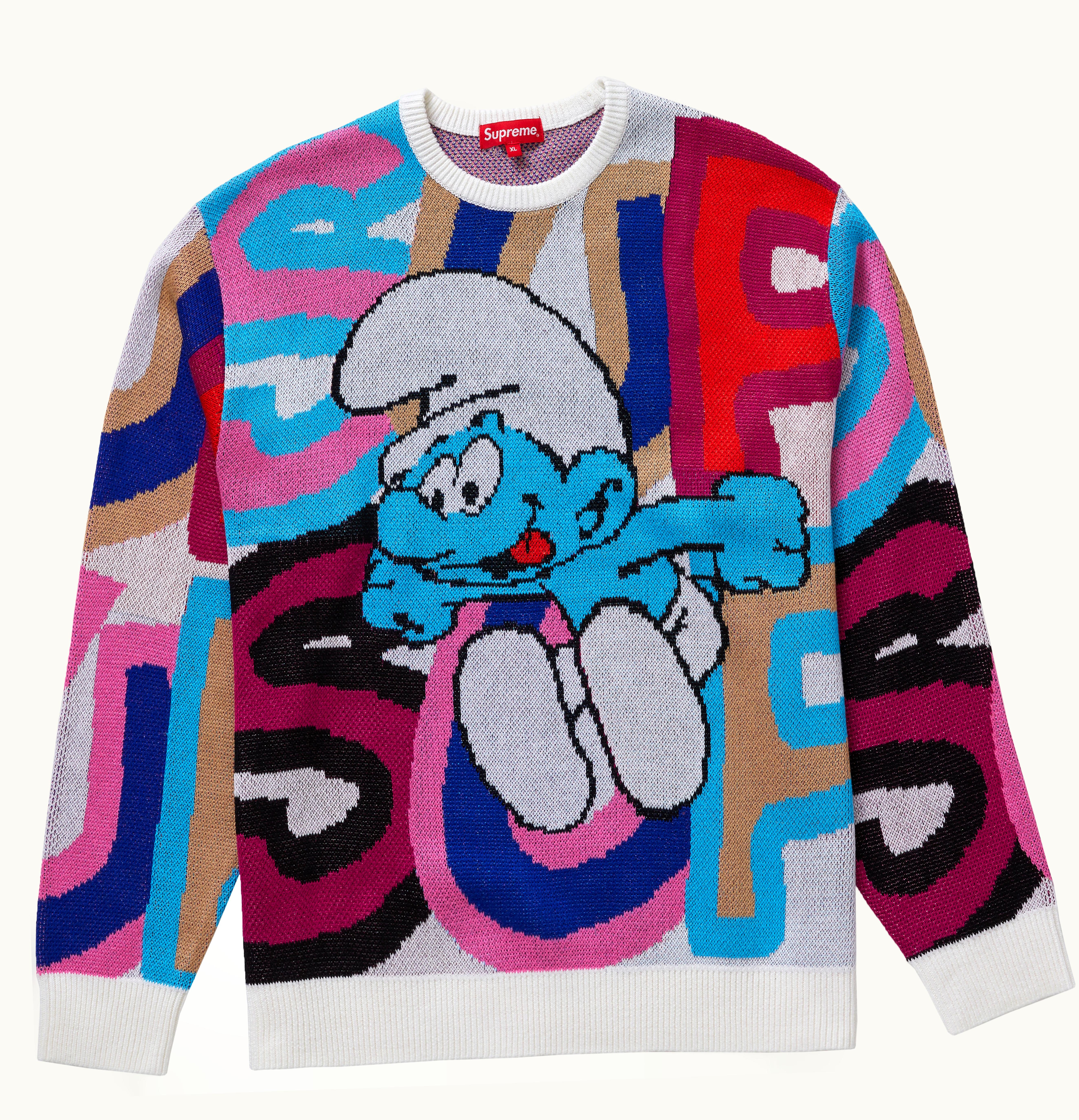Supreme Supreme Smurfs Sweater White