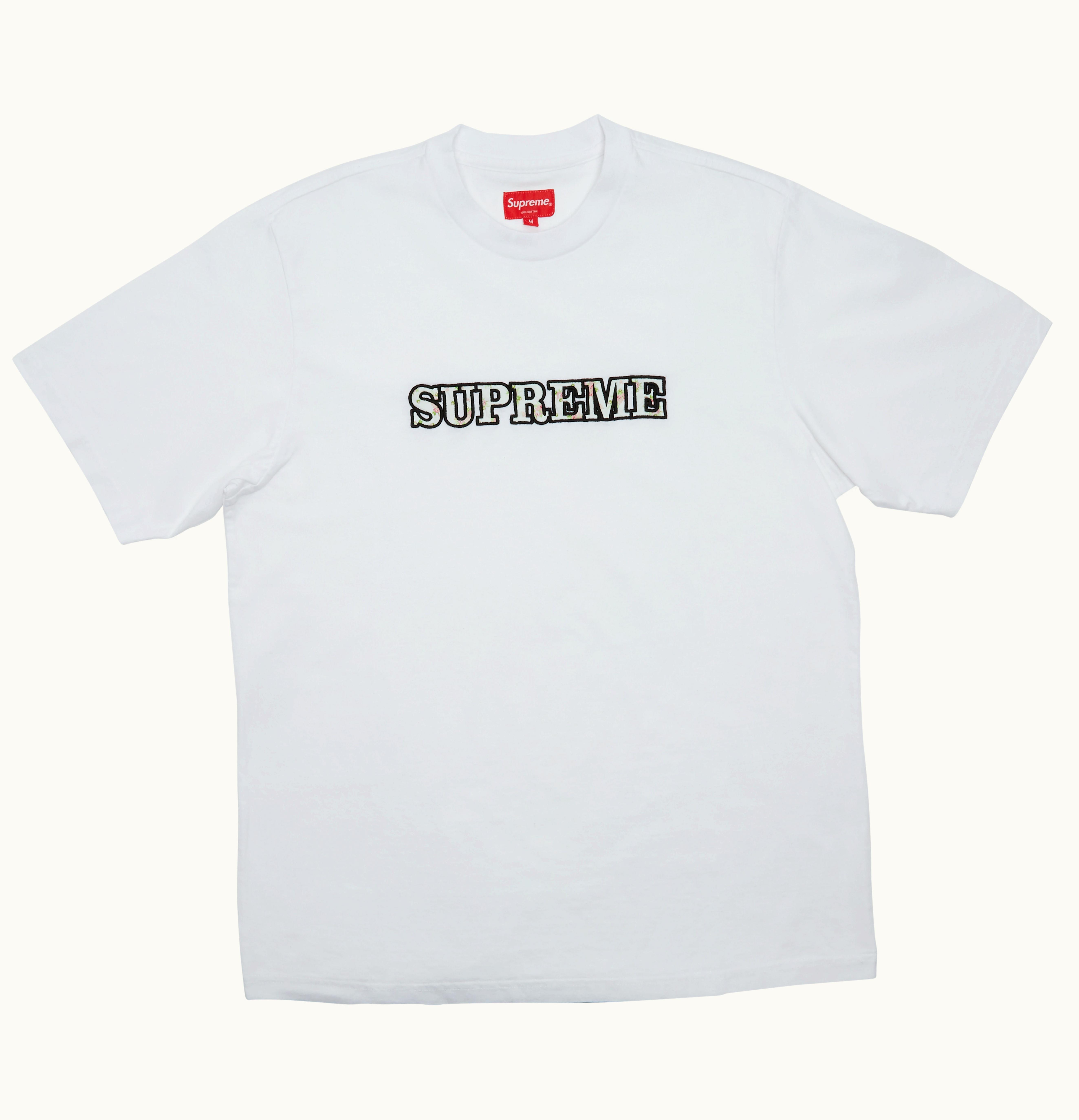 Supreme Supreme Floral Logo Tee White