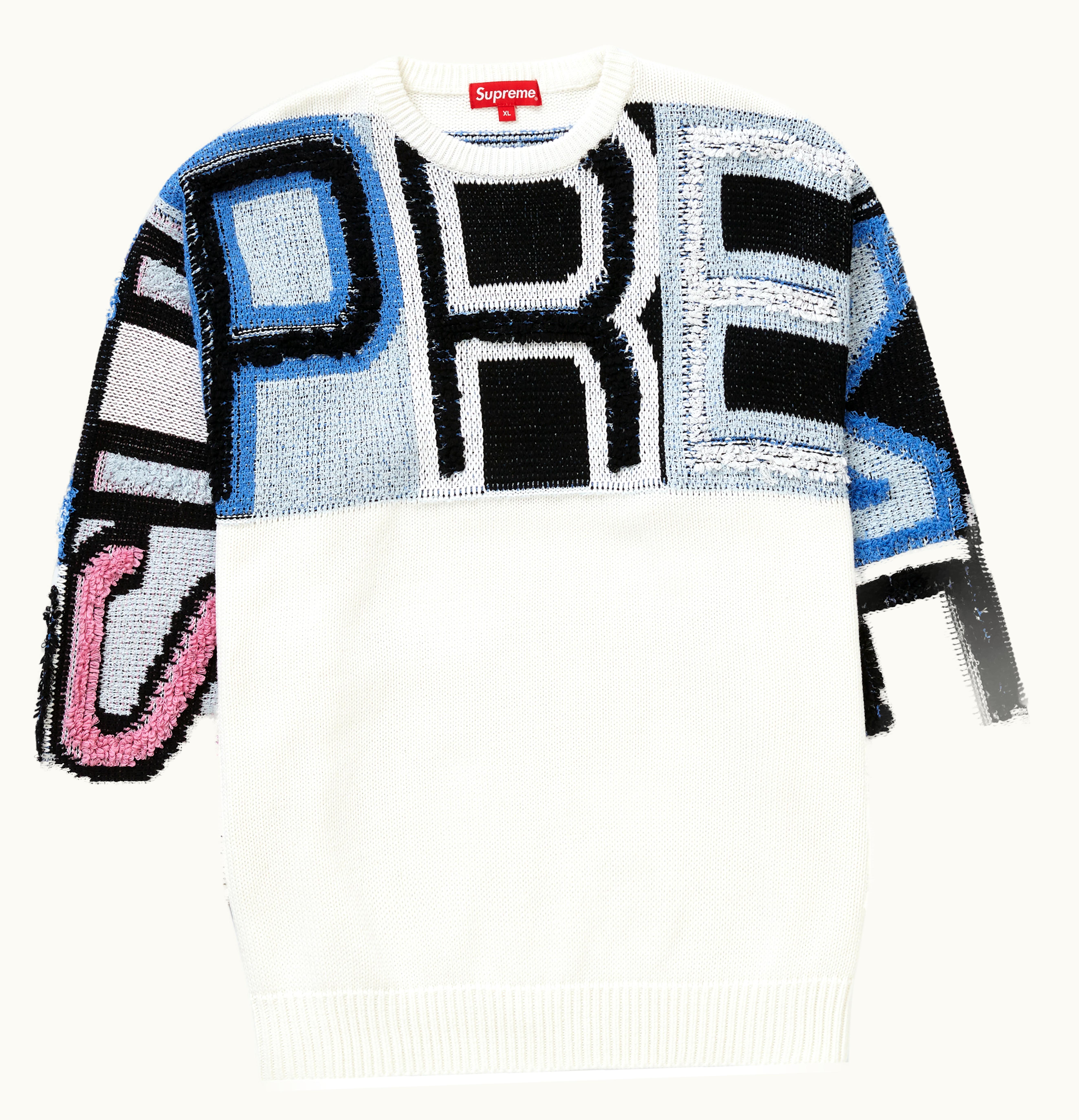 Supreme Supreme Chenille Logo Sweater White
