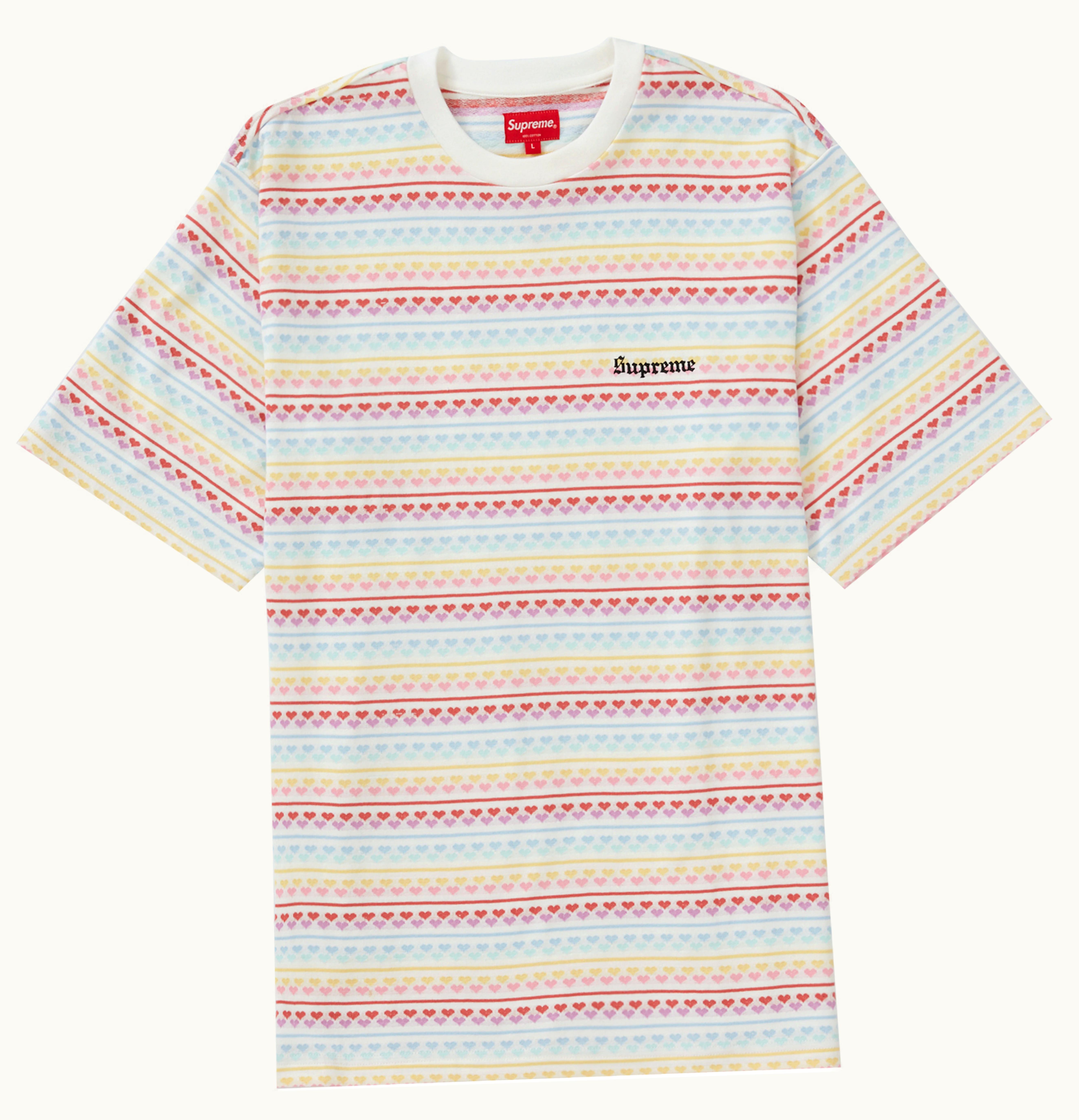 Supreme Supreme Hearts Jacquard S S Top White