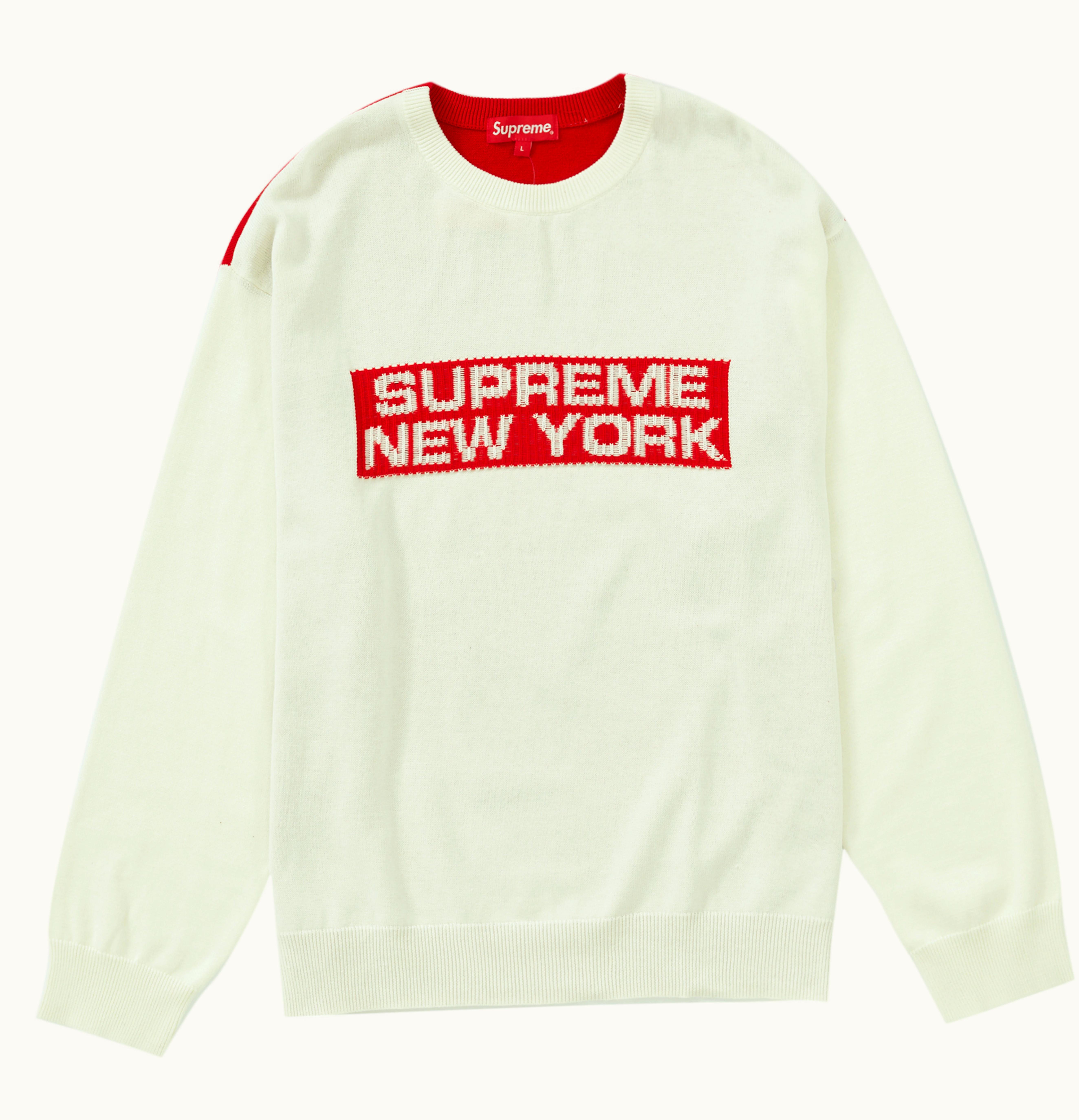Supreme Supreme 2 Tone Sweater White