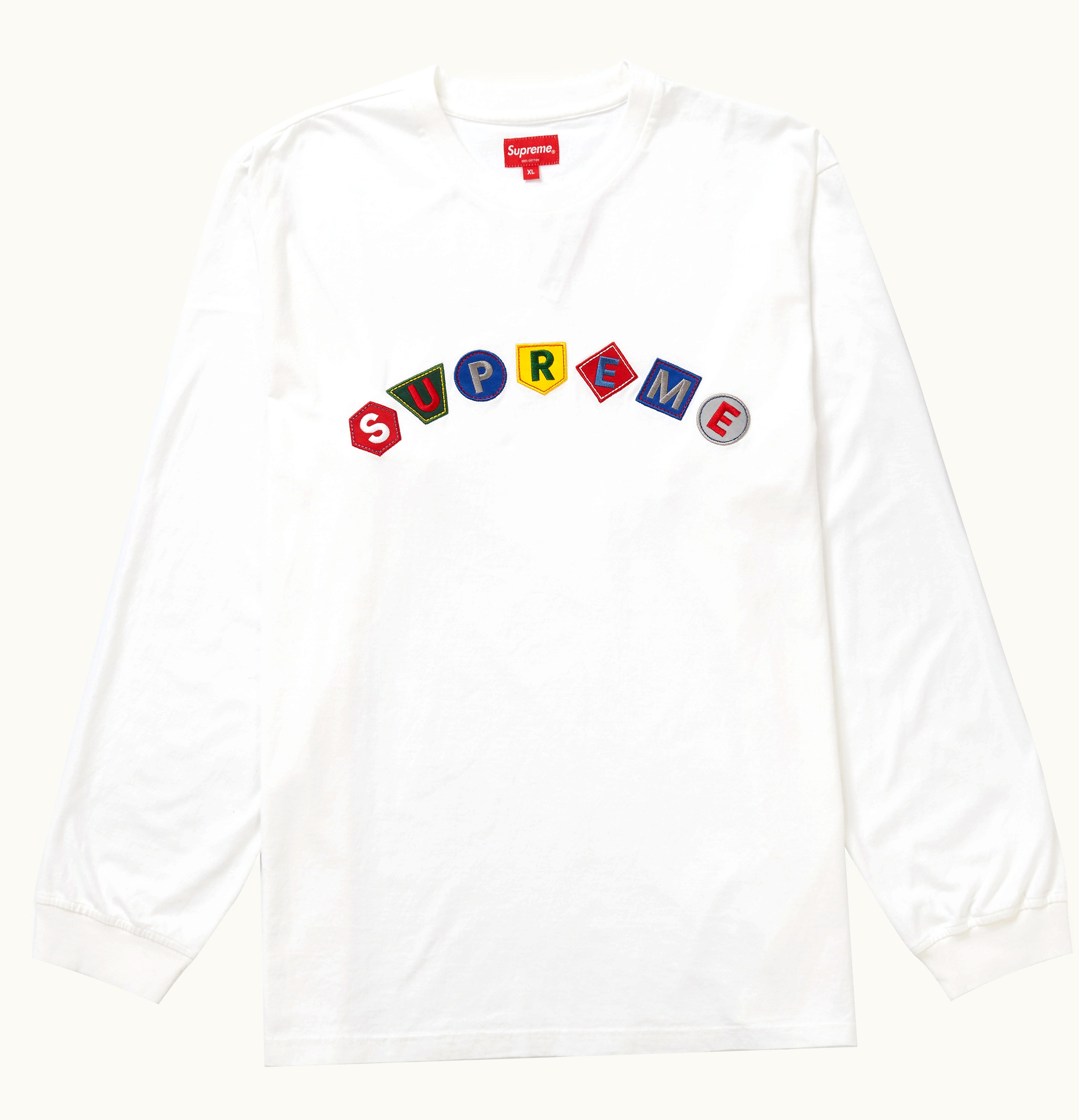 Supreme Supreme Geo Arc L S Top White