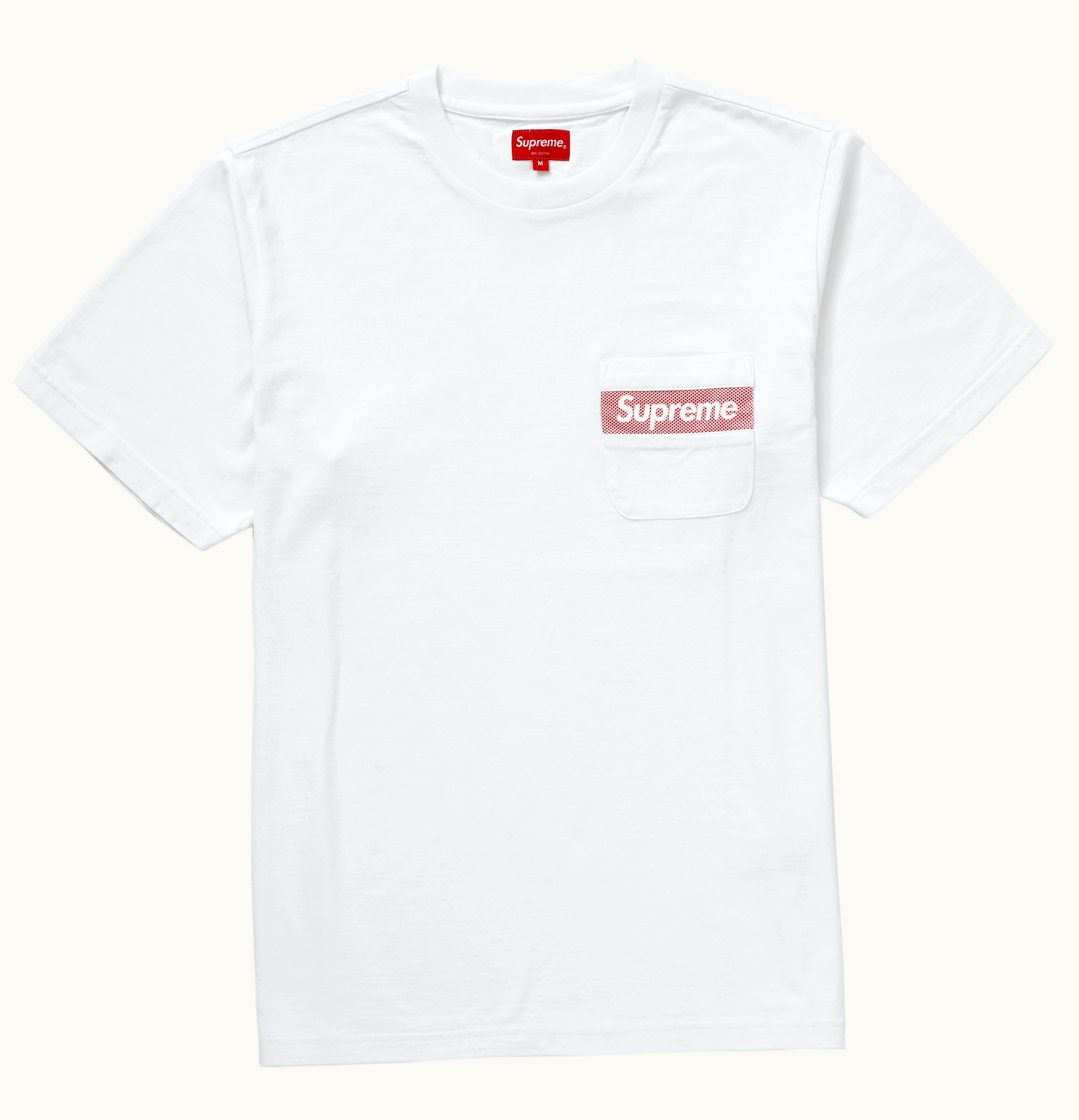 Supreme Supreme Mesh Stripe Pocket Tee White