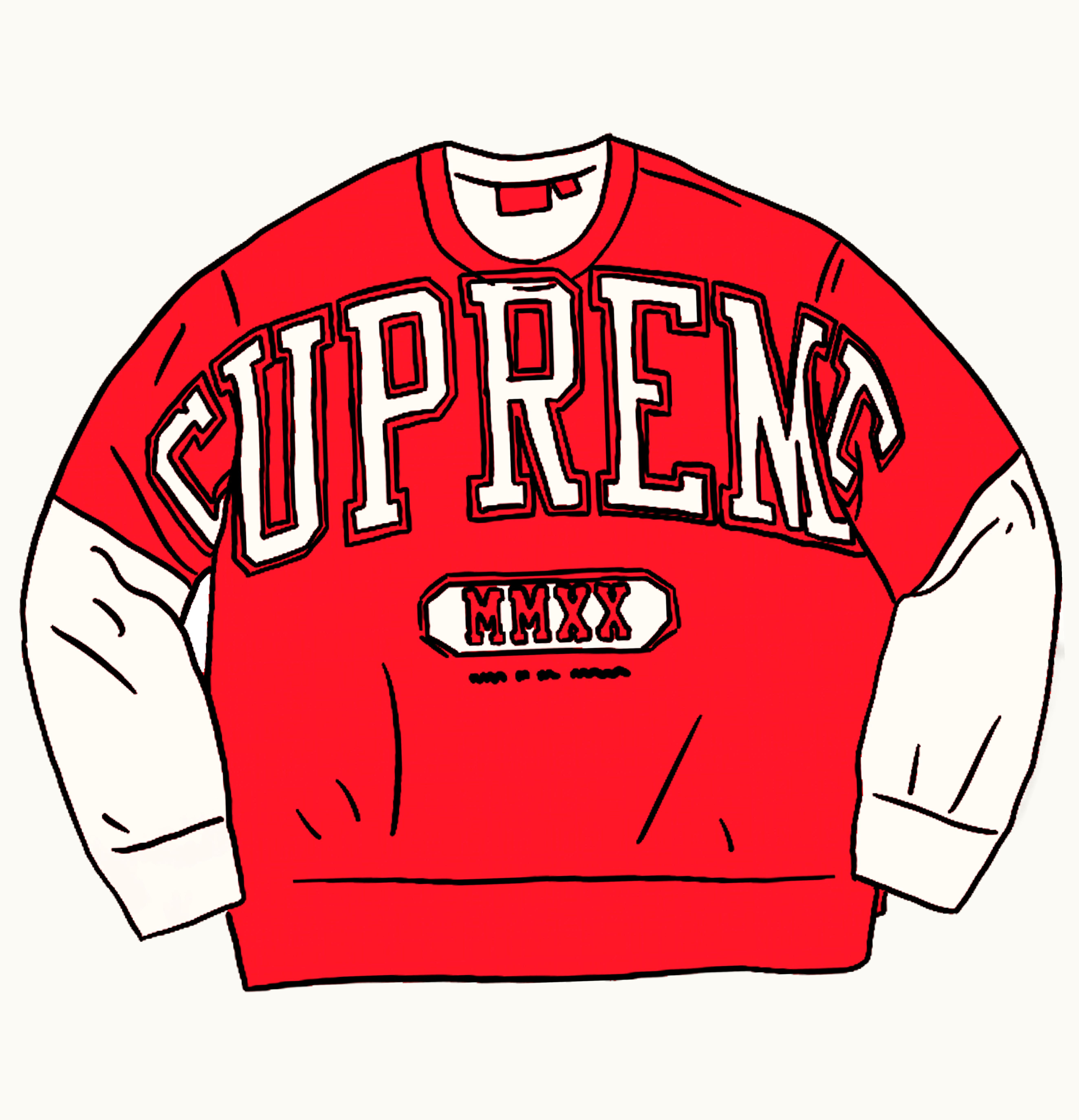 Supreme Supreme Overprint Crewneck White