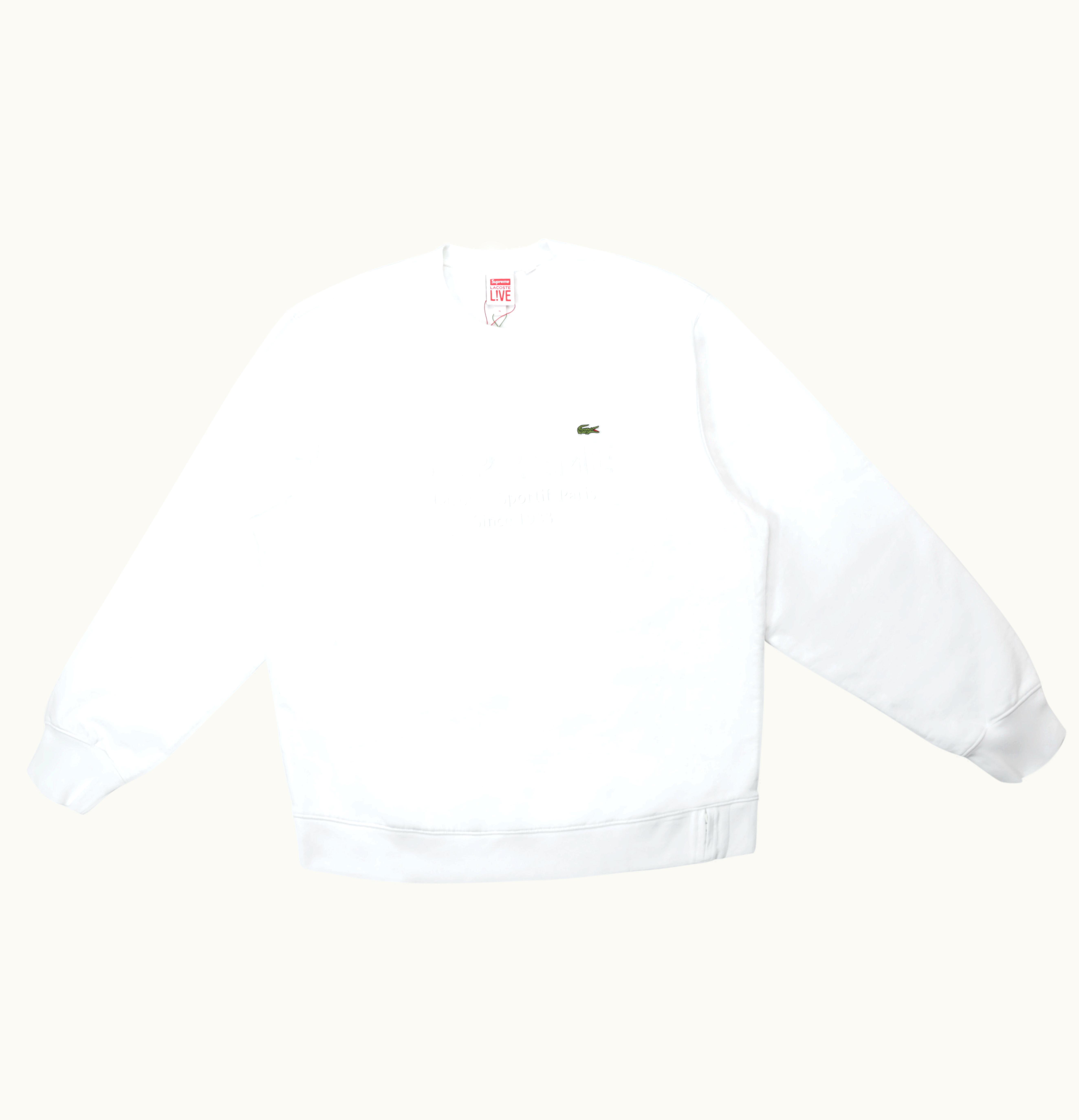 Supreme Supreme LACOSTE Crewneck White