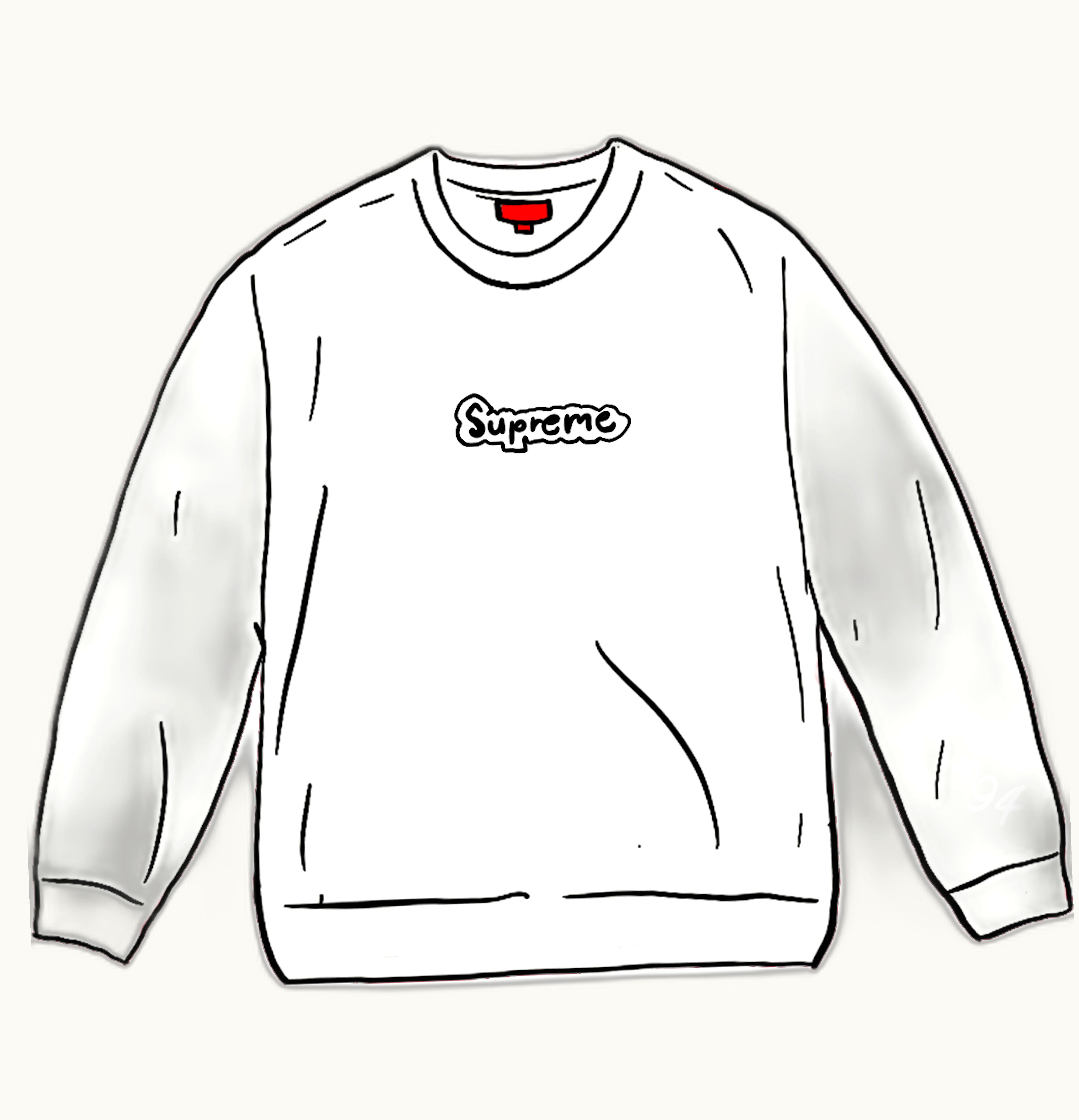 Supreme Supreme Gonz Logo Crewneck White