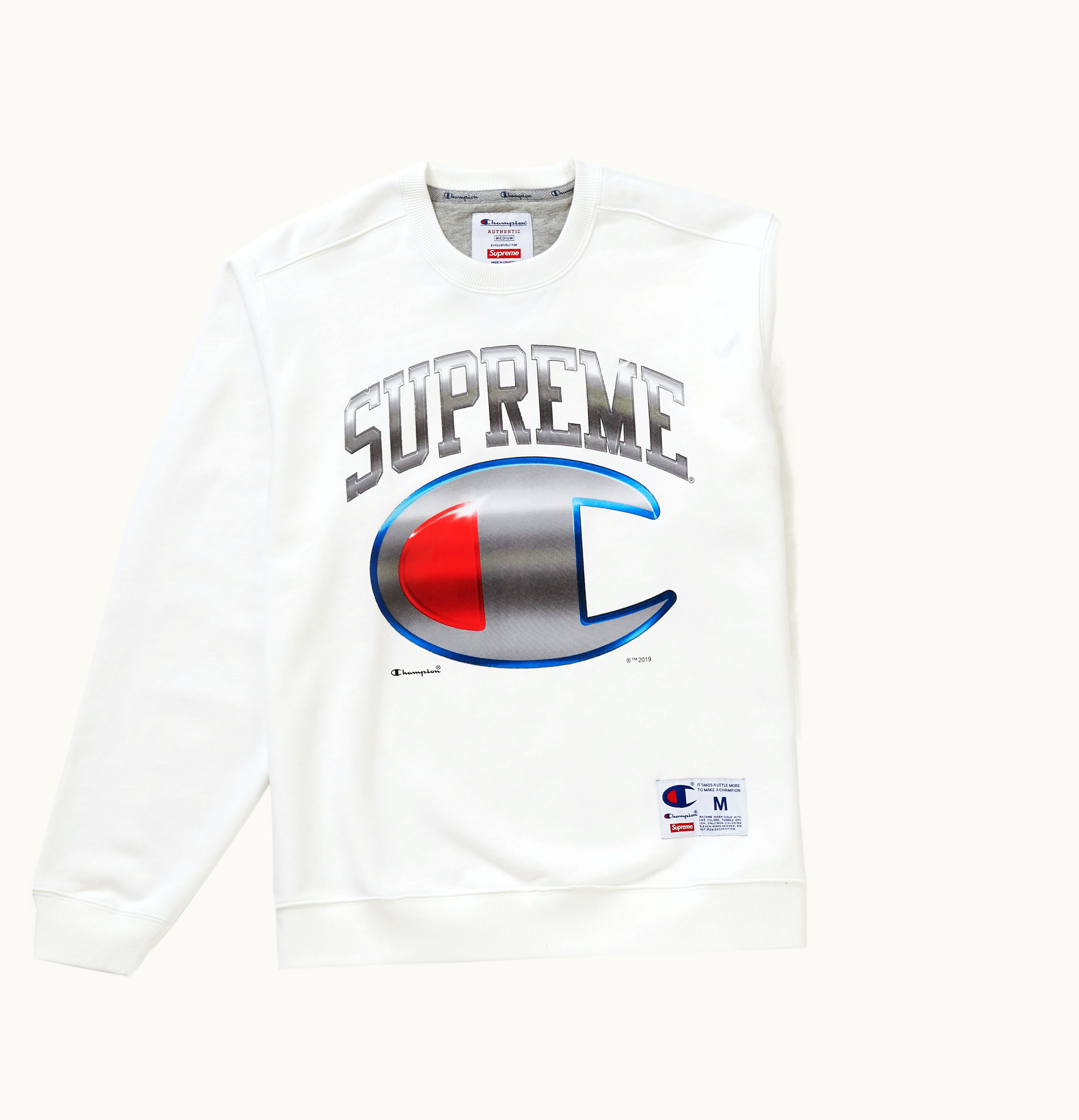 Supreme Supreme Champion Chrome Crewneck White