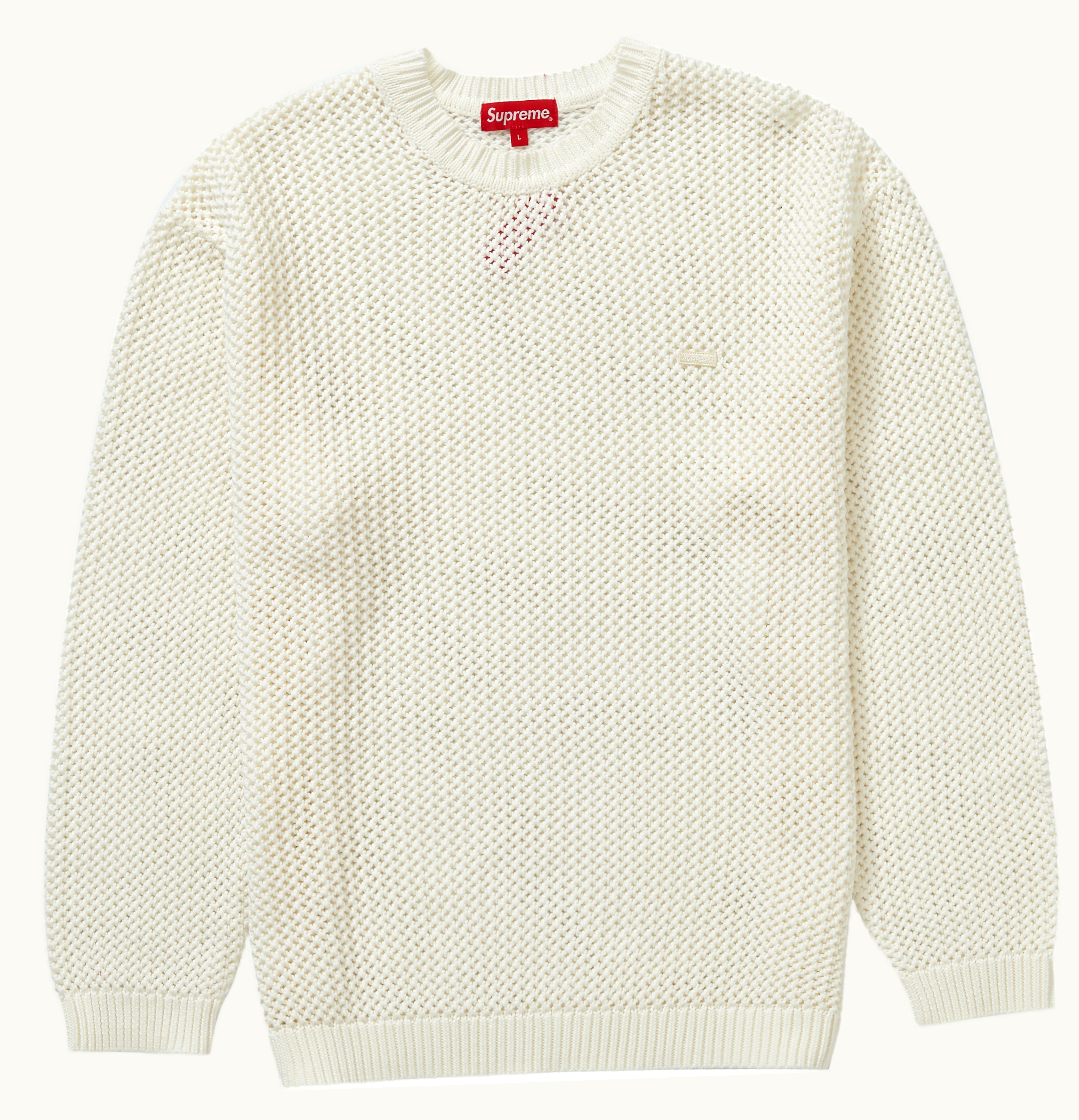 Supreme Supreme Open Knit Small Box Sweater White