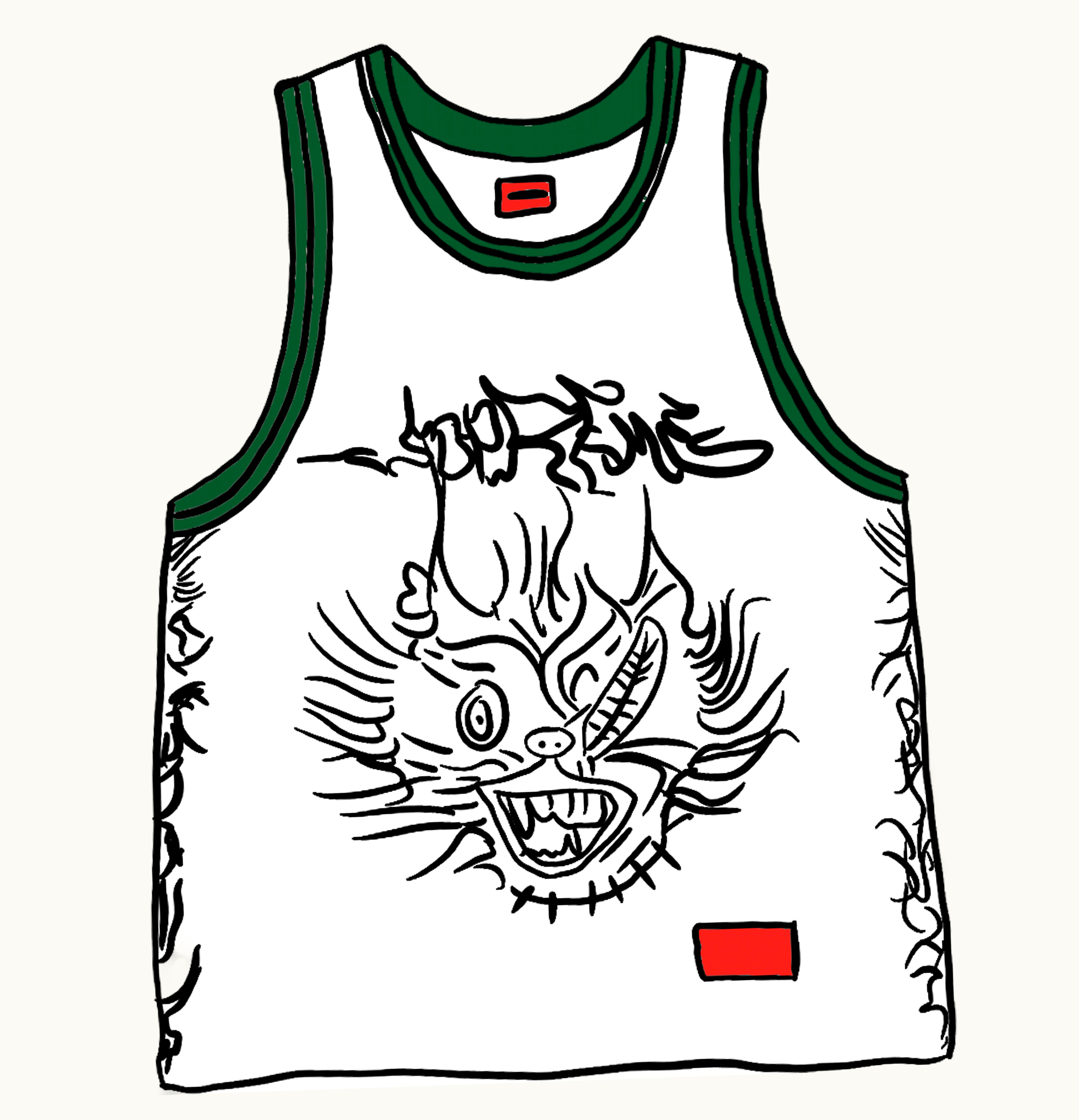 Supreme Supreme Animal Basketball Jersey White