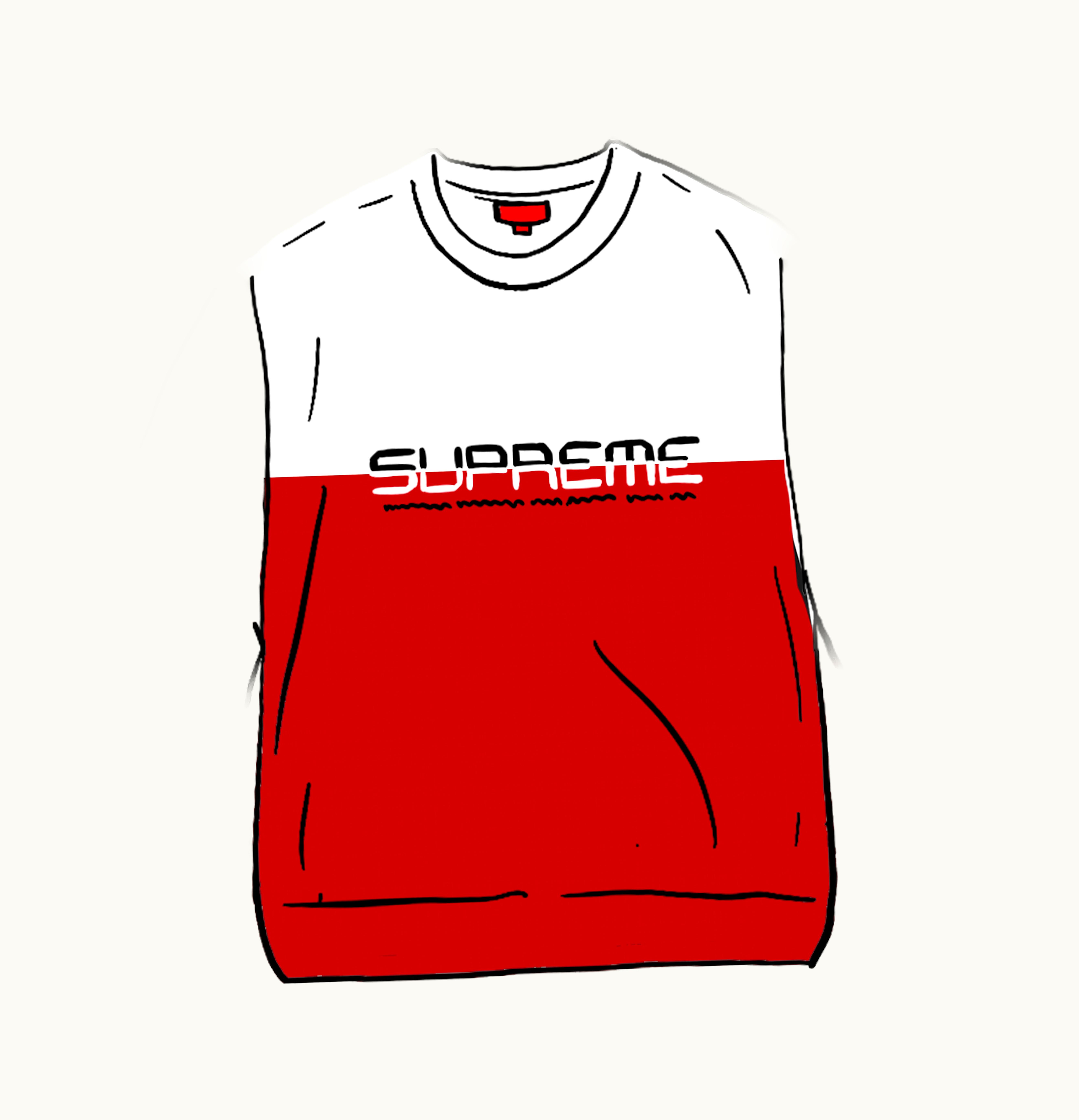 Supreme Supreme Split Logo Pullover White