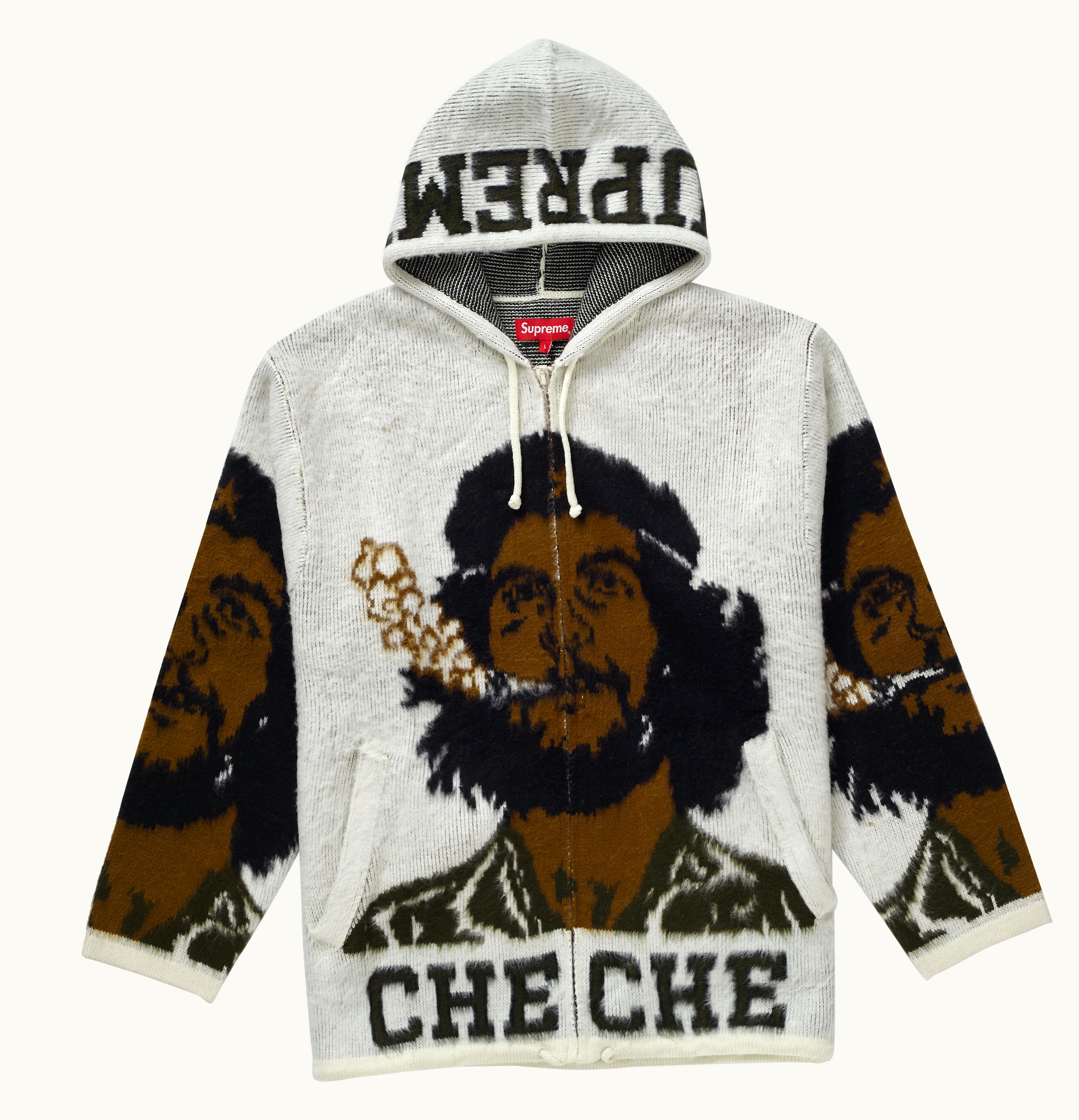 Supreme Supreme Che Hooded Zip Up Sweater White