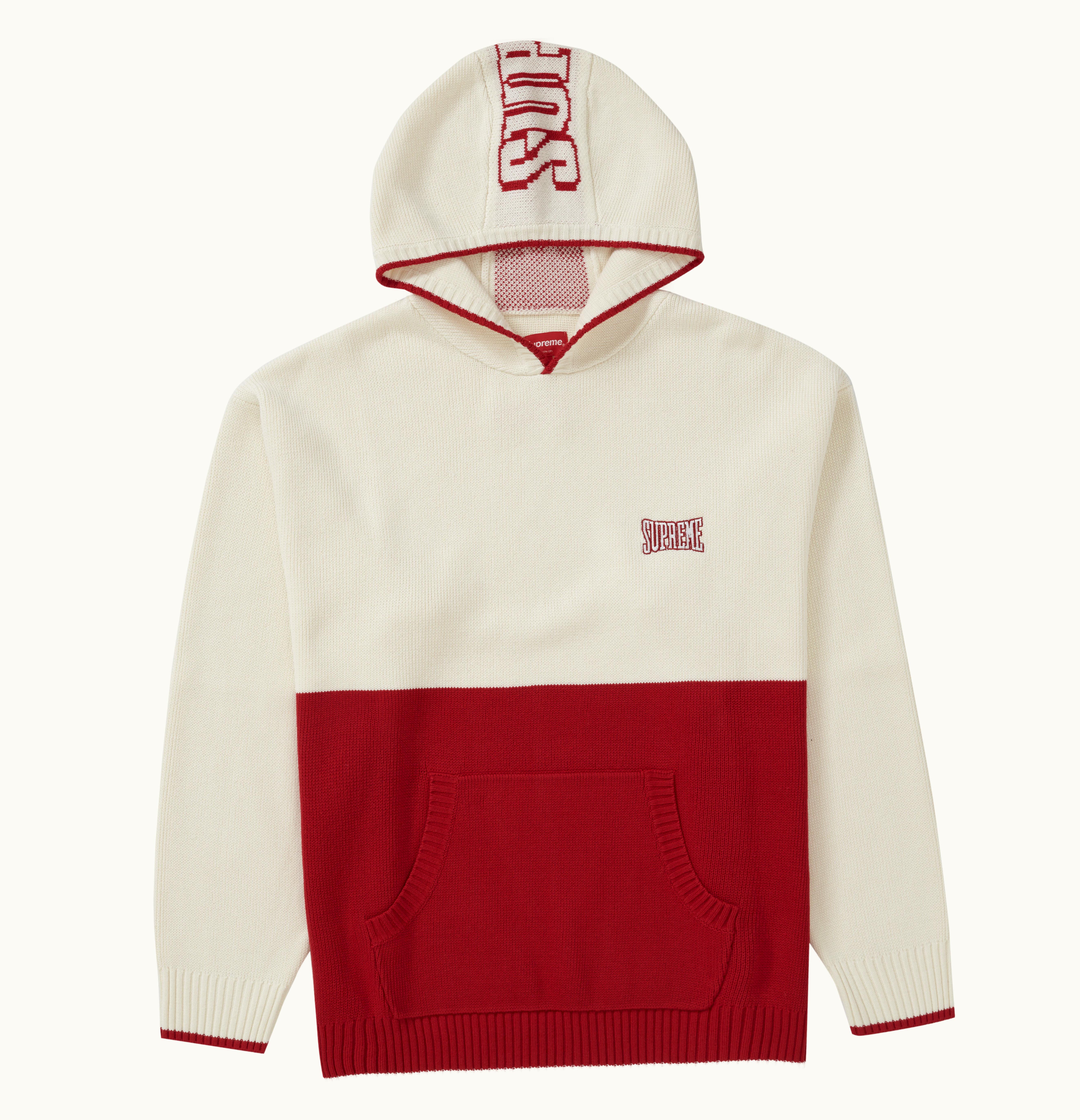 Supreme Supreme 2 Tone Hooded Sweater White