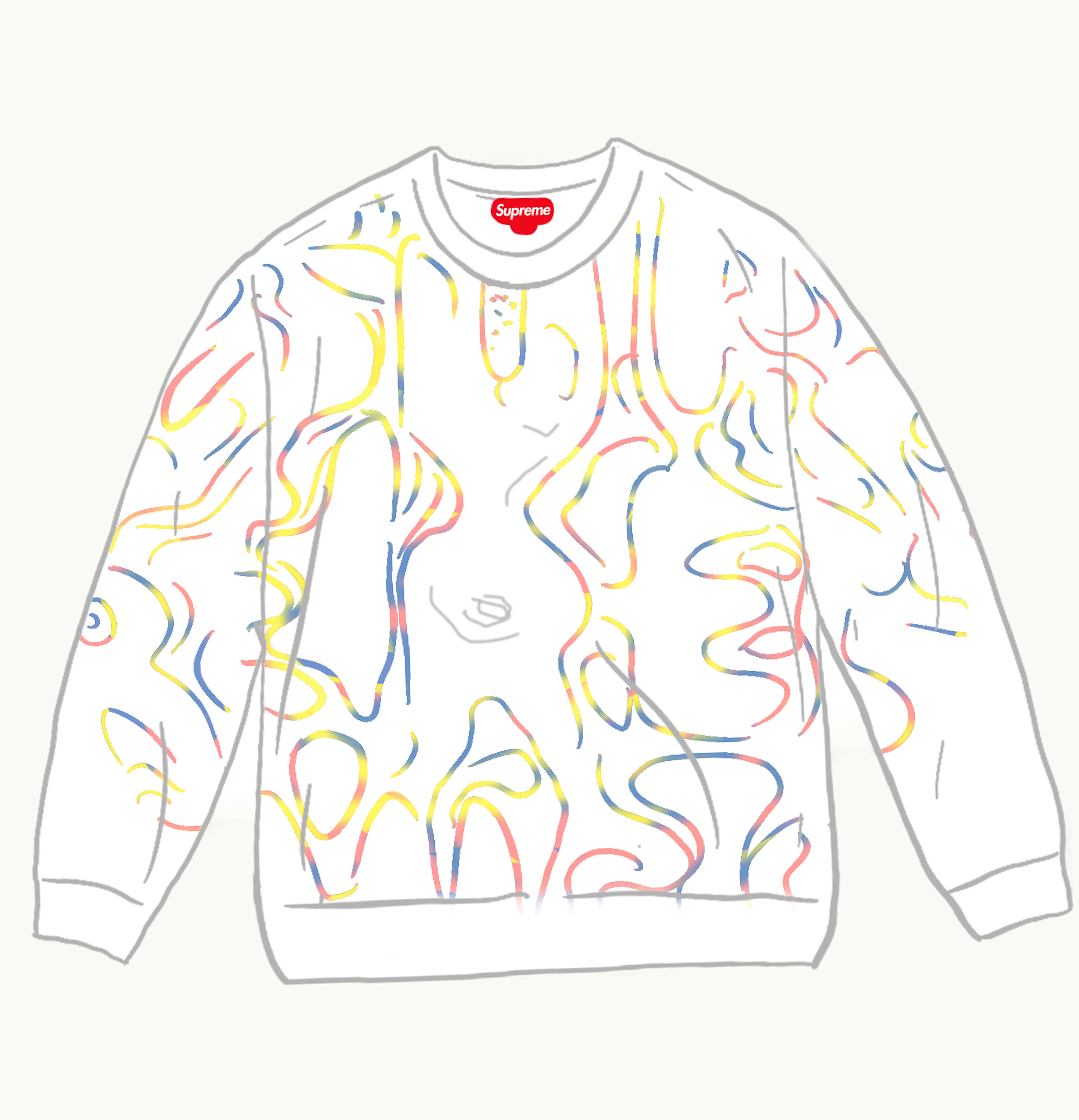 Supreme Supreme Half Tone L S Top White