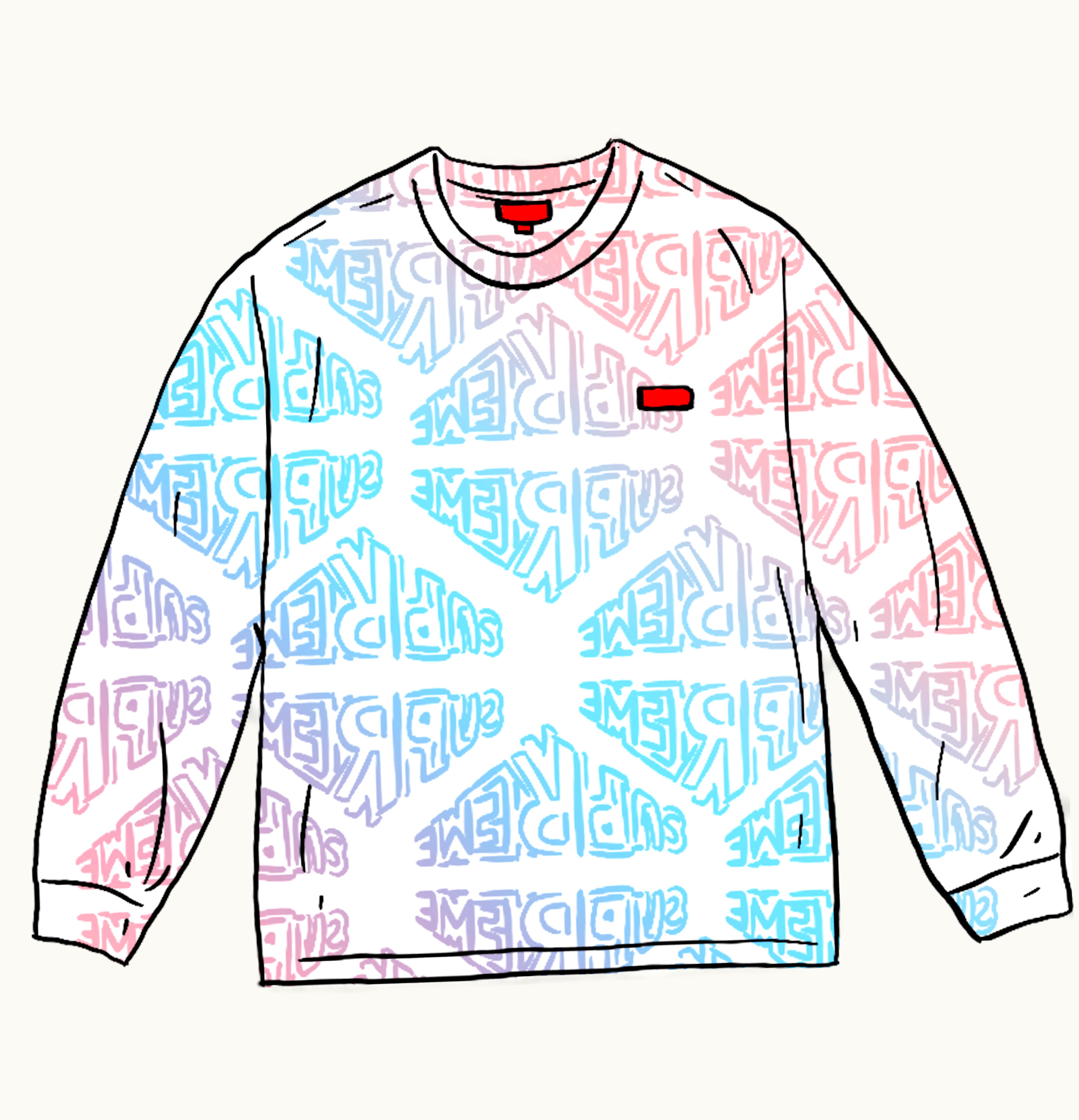 Supreme Supreme Perspective L S Top White