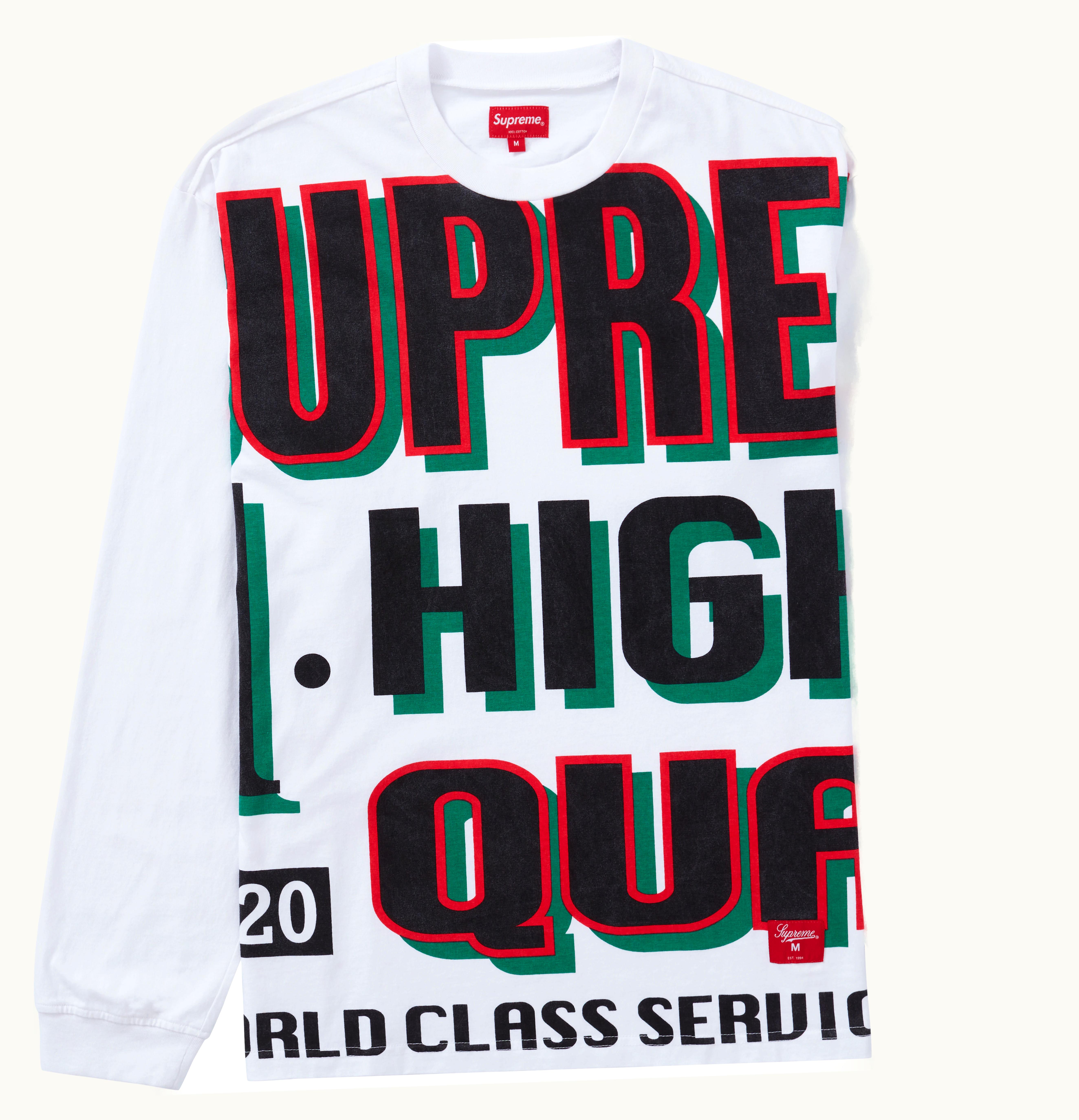 Supreme Supreme World Class L S Top White