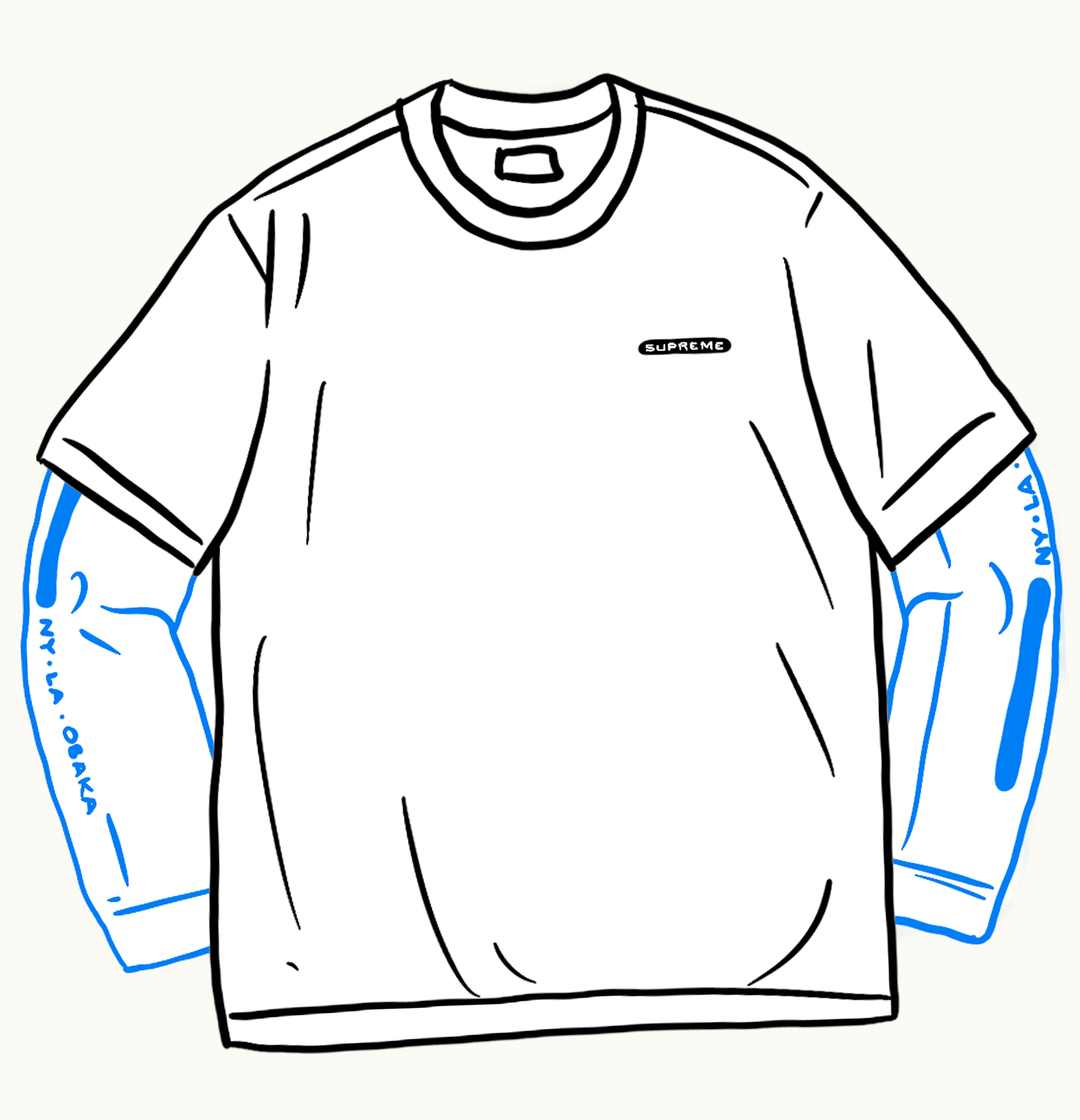 Supreme Supreme Inc Paneled L S Top White