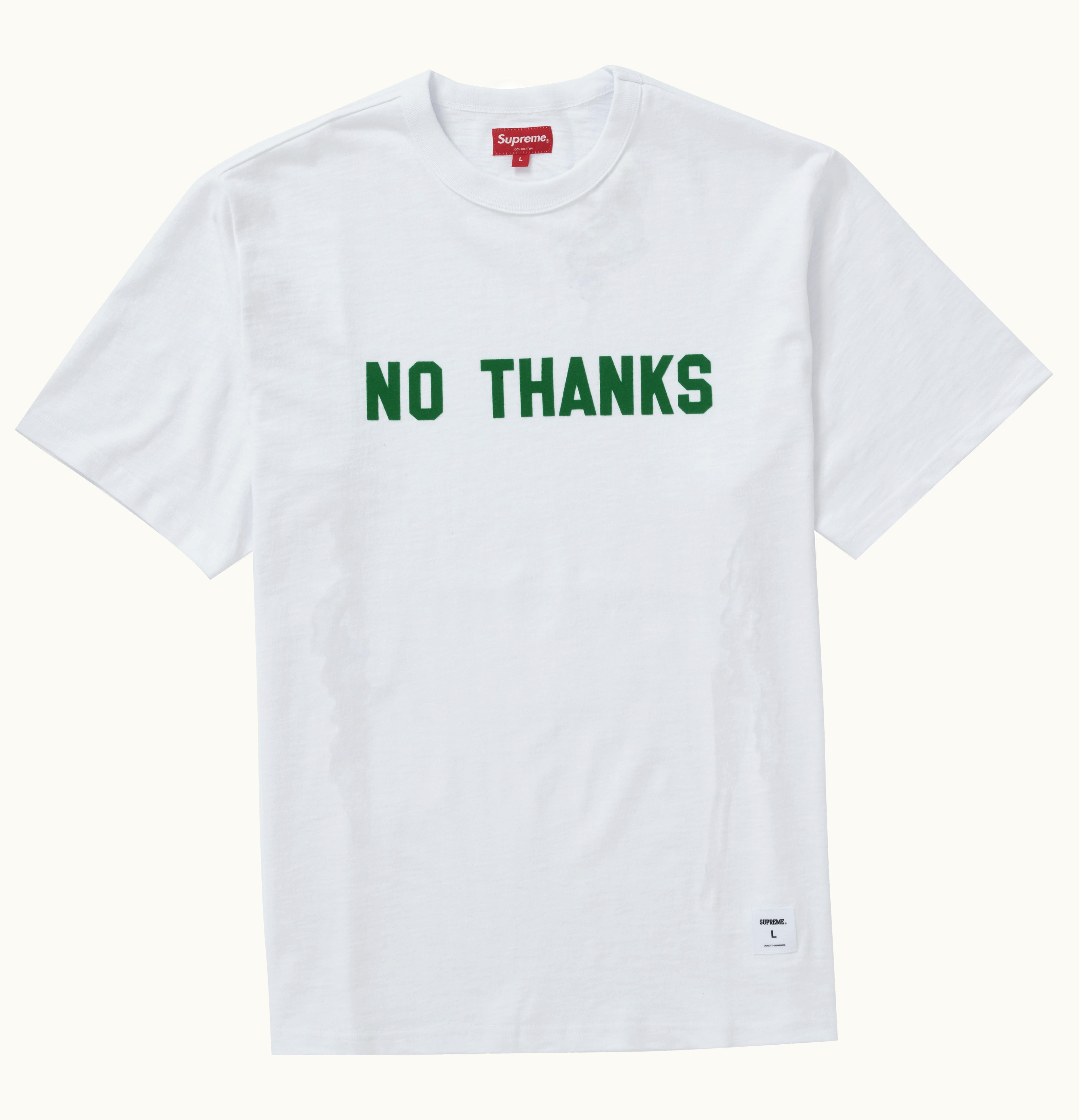 Supreme Supreme No Thanks S S Top White