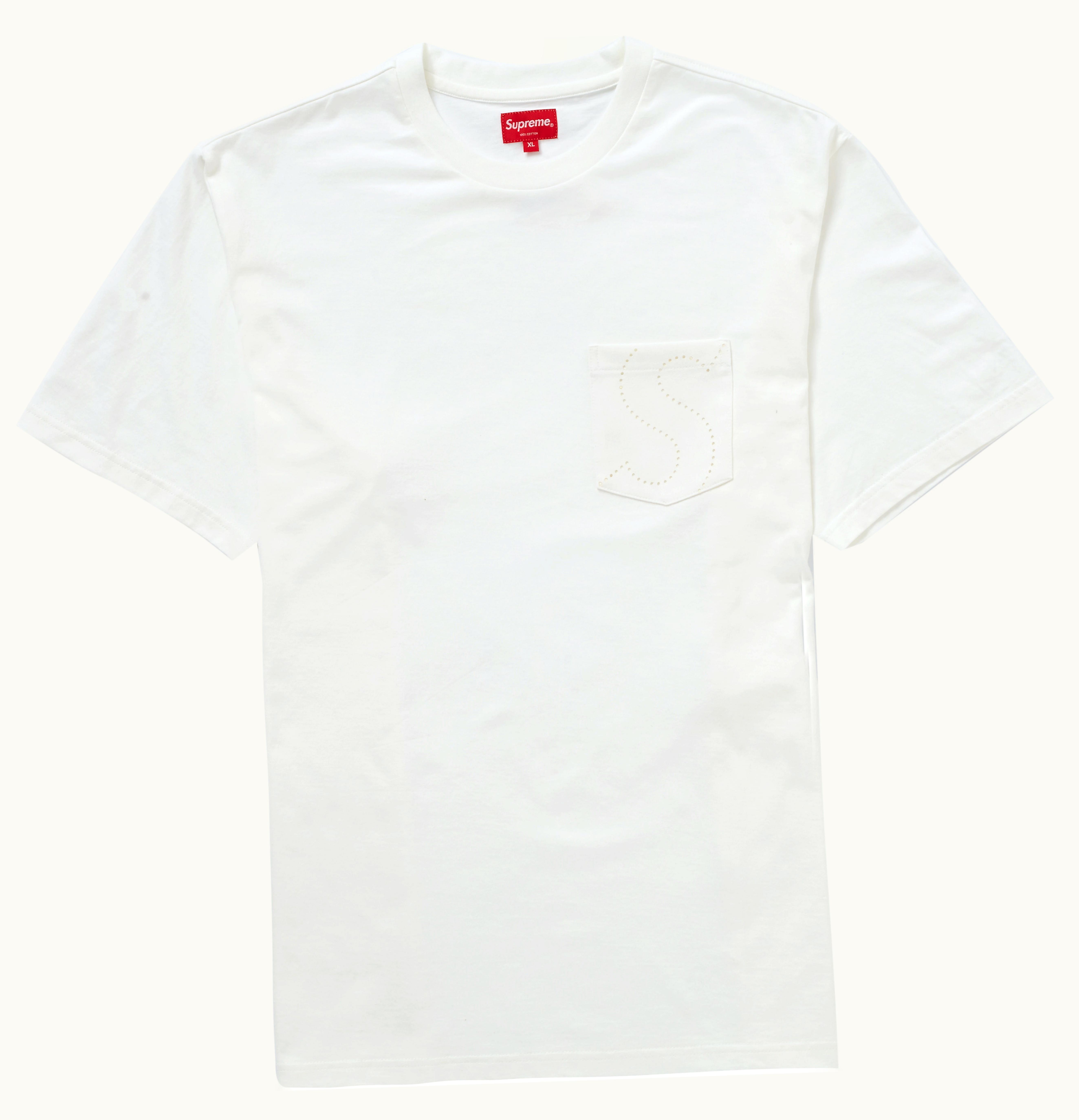Supreme Supreme Laser Cut S Logo Pocket Tee White