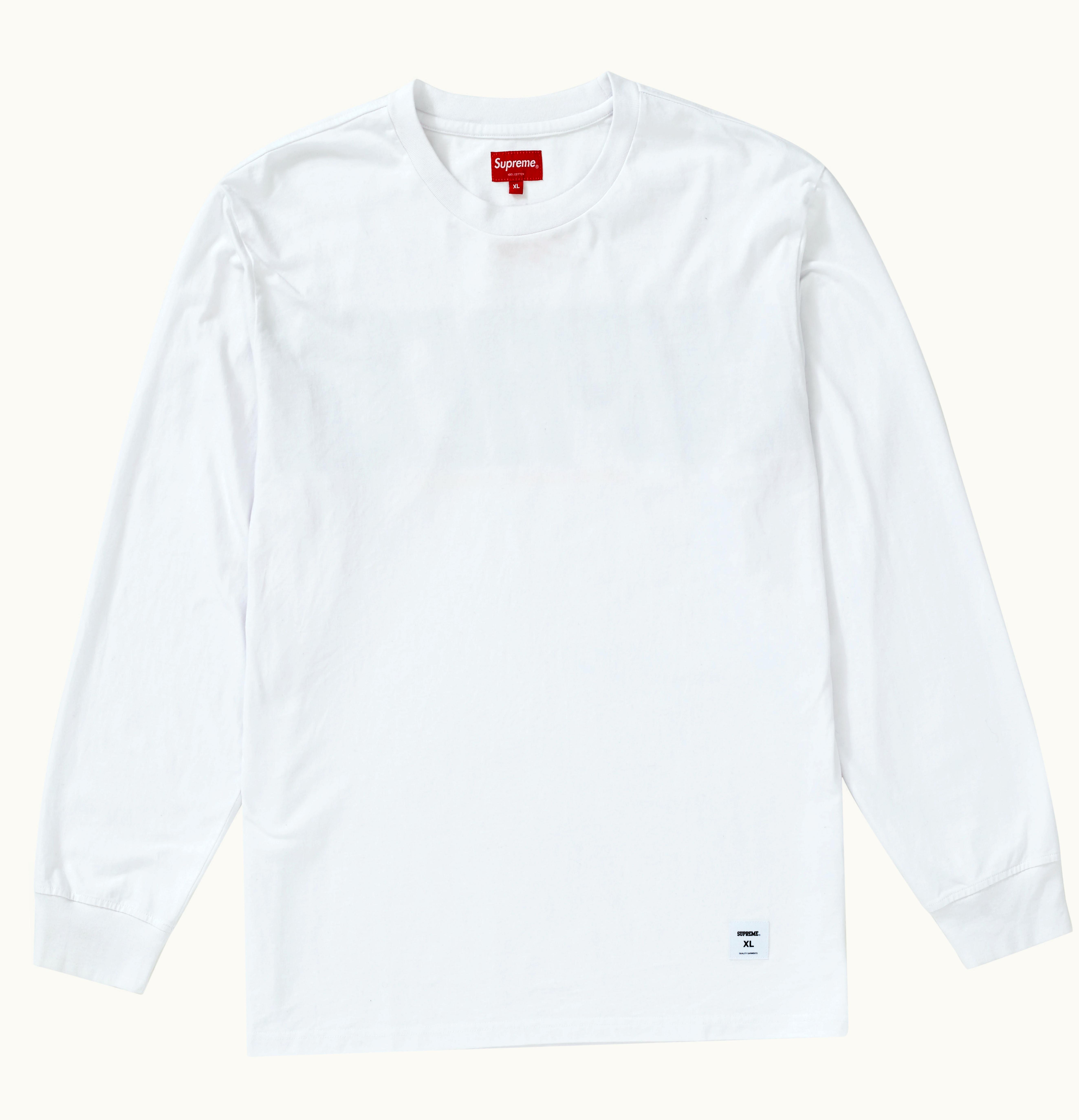 Supreme Supreme Trademark L S Top White