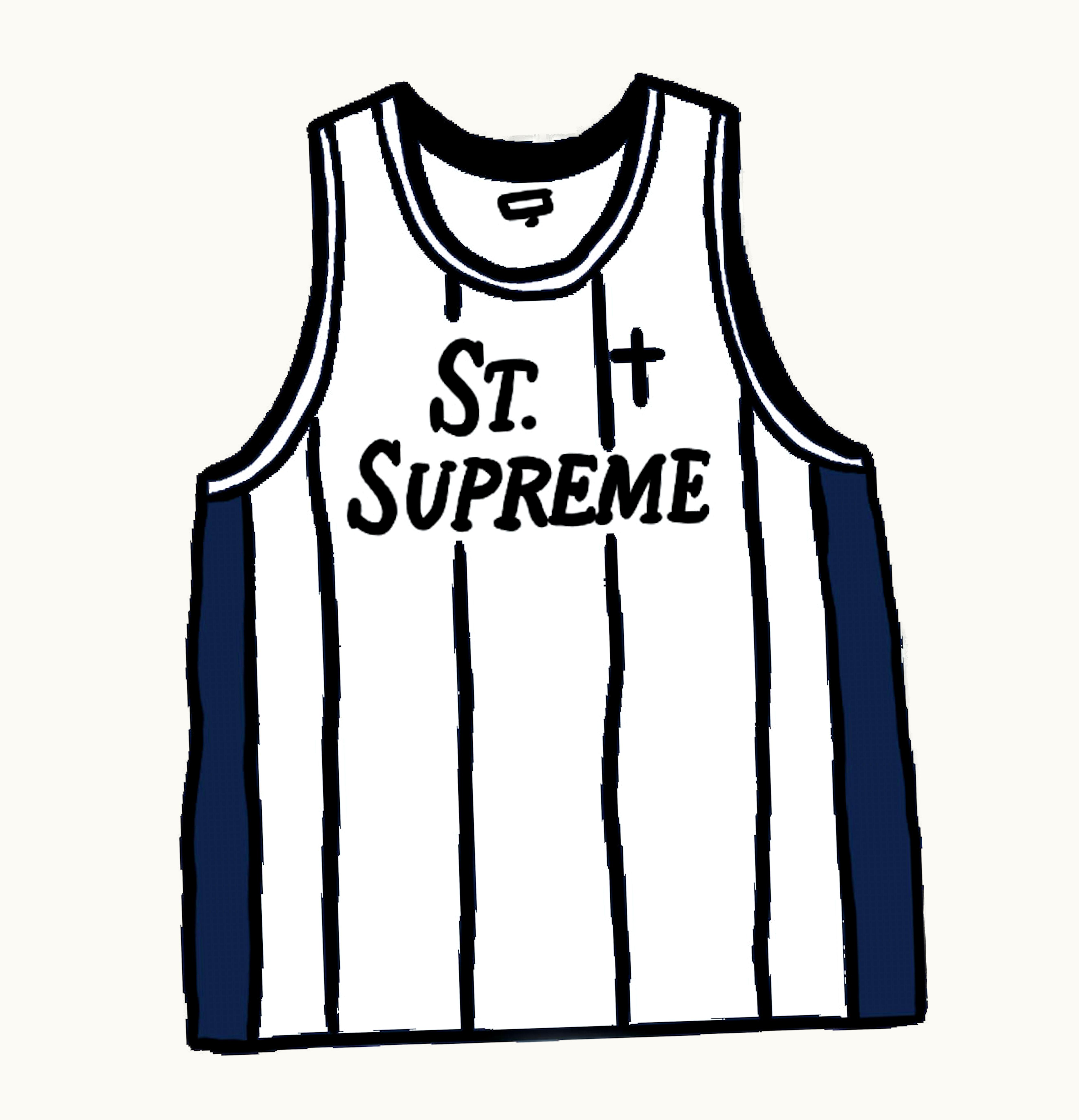 Supreme Supreme St Supreme Basketball Jersey White