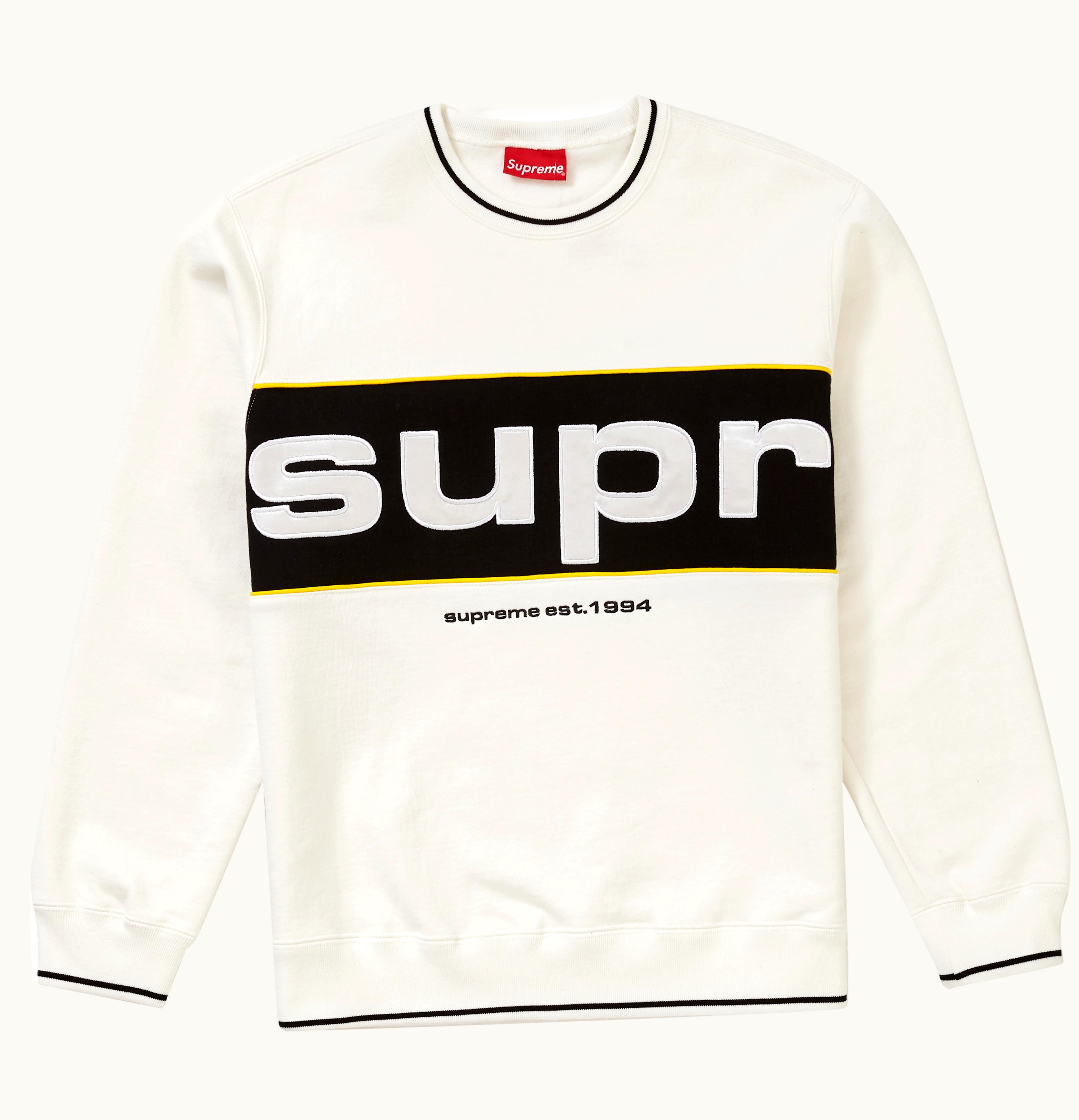 Supreme Supreme Piping Crewneck White