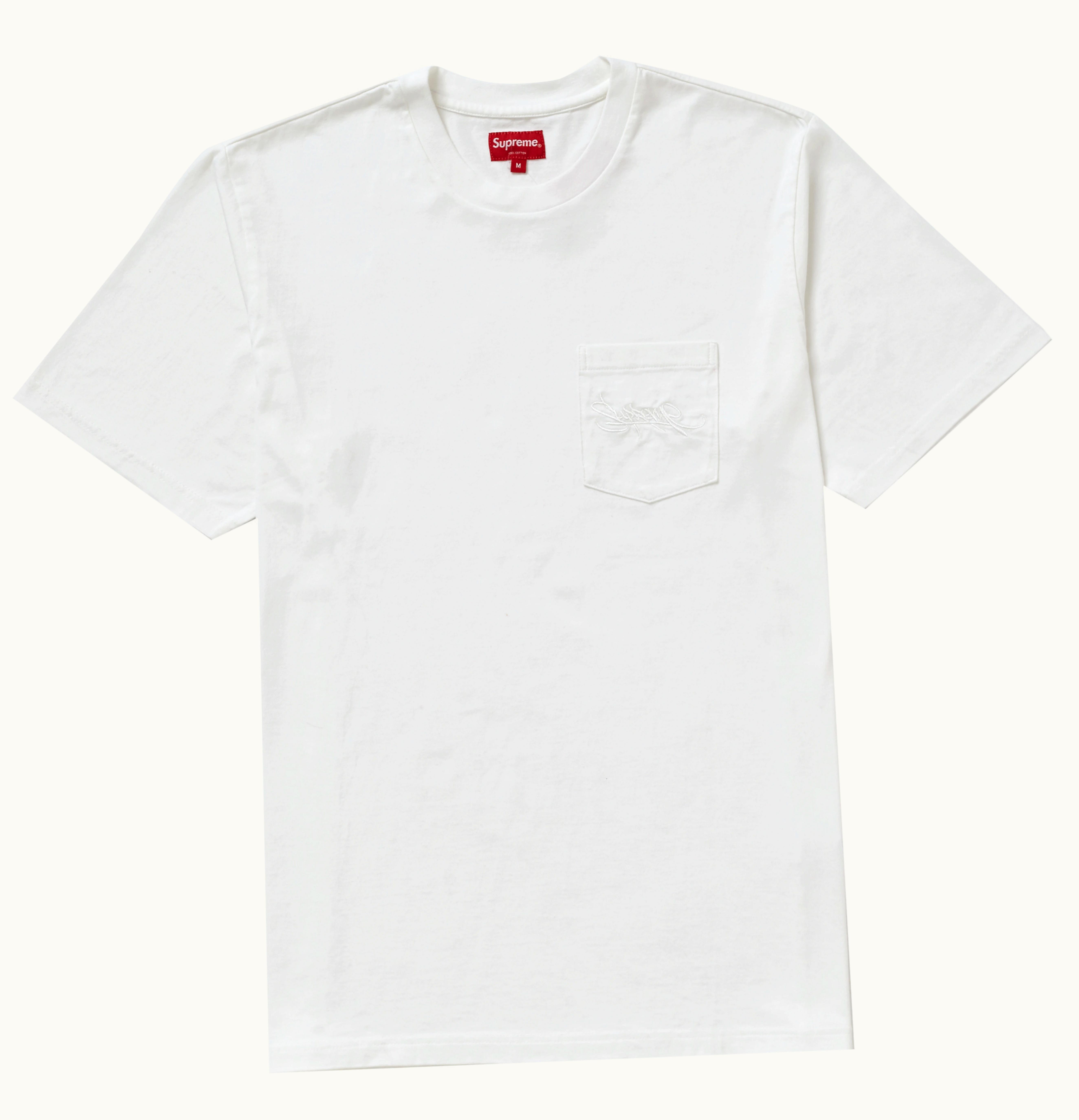 Supreme Supreme Overdyed Pocket Tee White