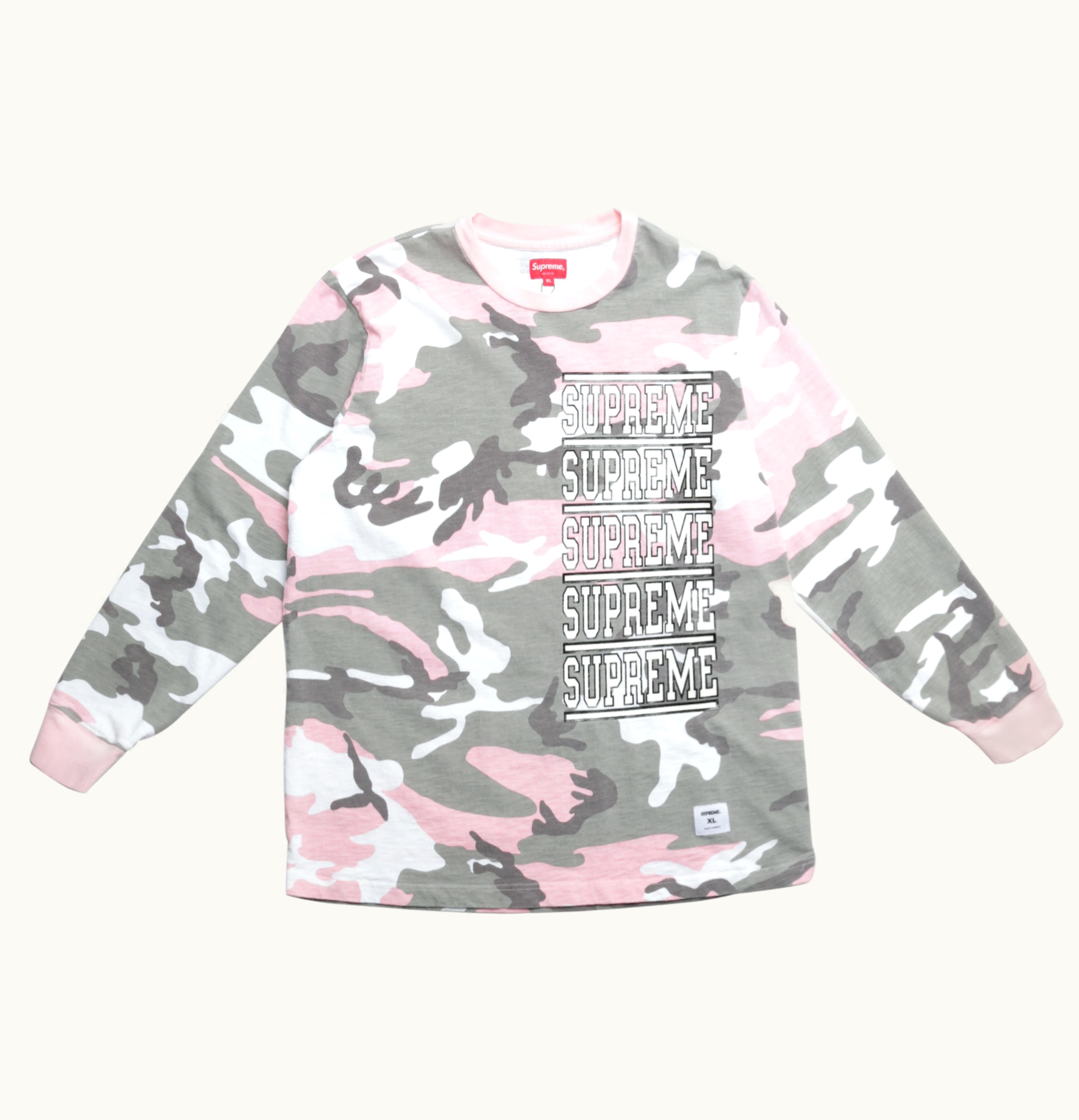 Supreme Supreme Stacked LS Top Pink Camo