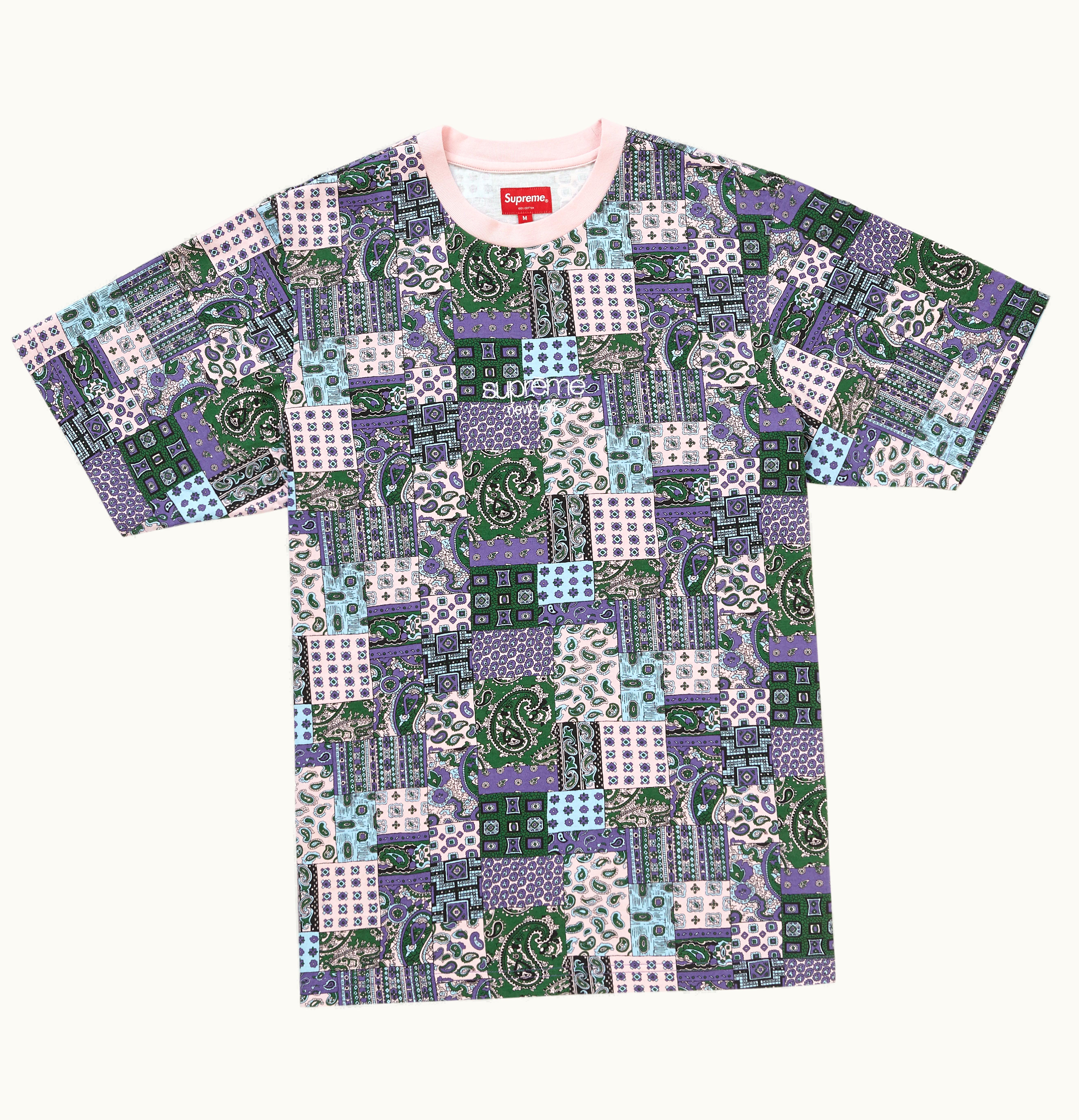 Supreme Supreme Patchwork Paisley S S Top Pink
