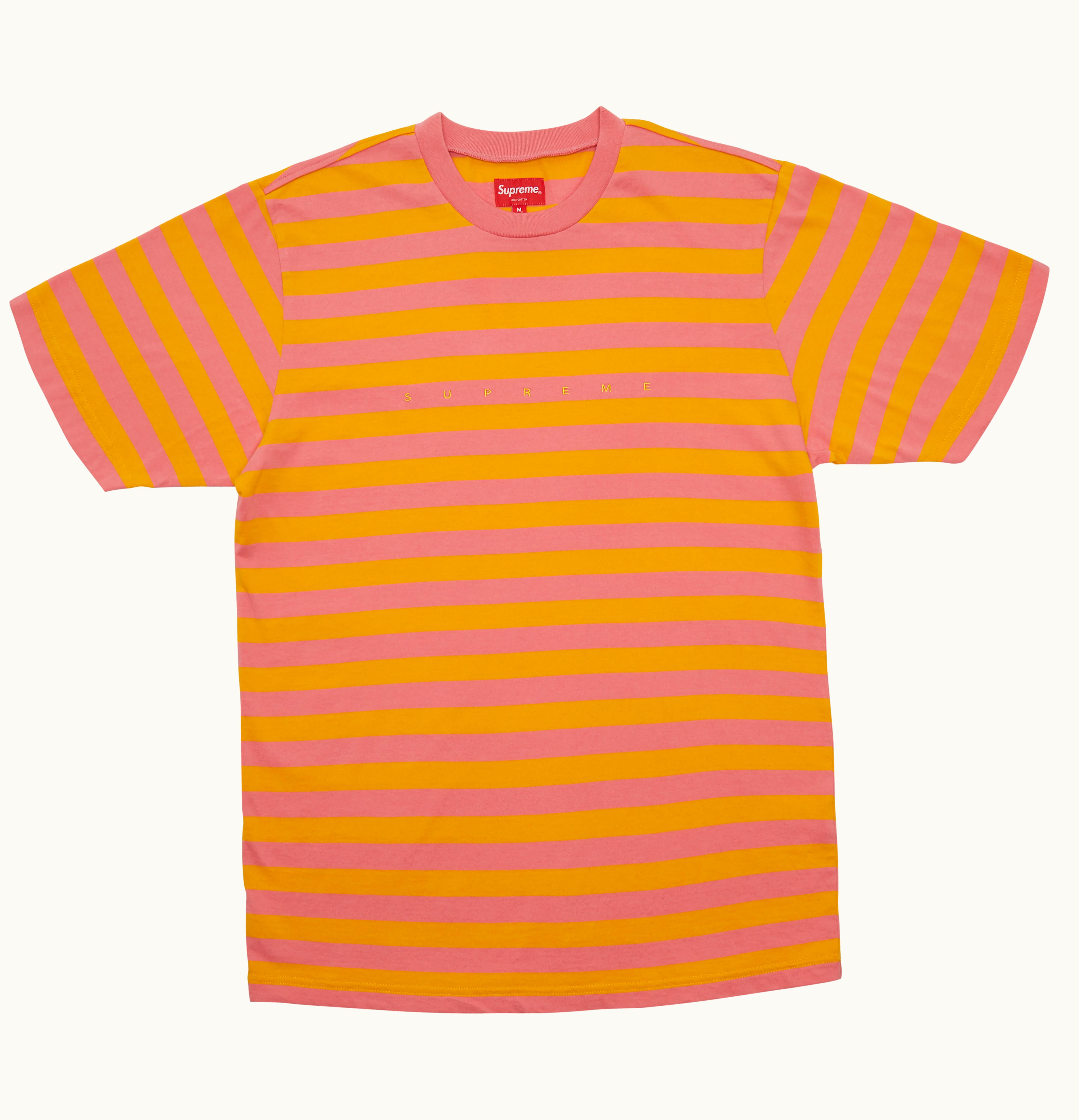 Supreme Supreme Bar Stripe Tee Pink