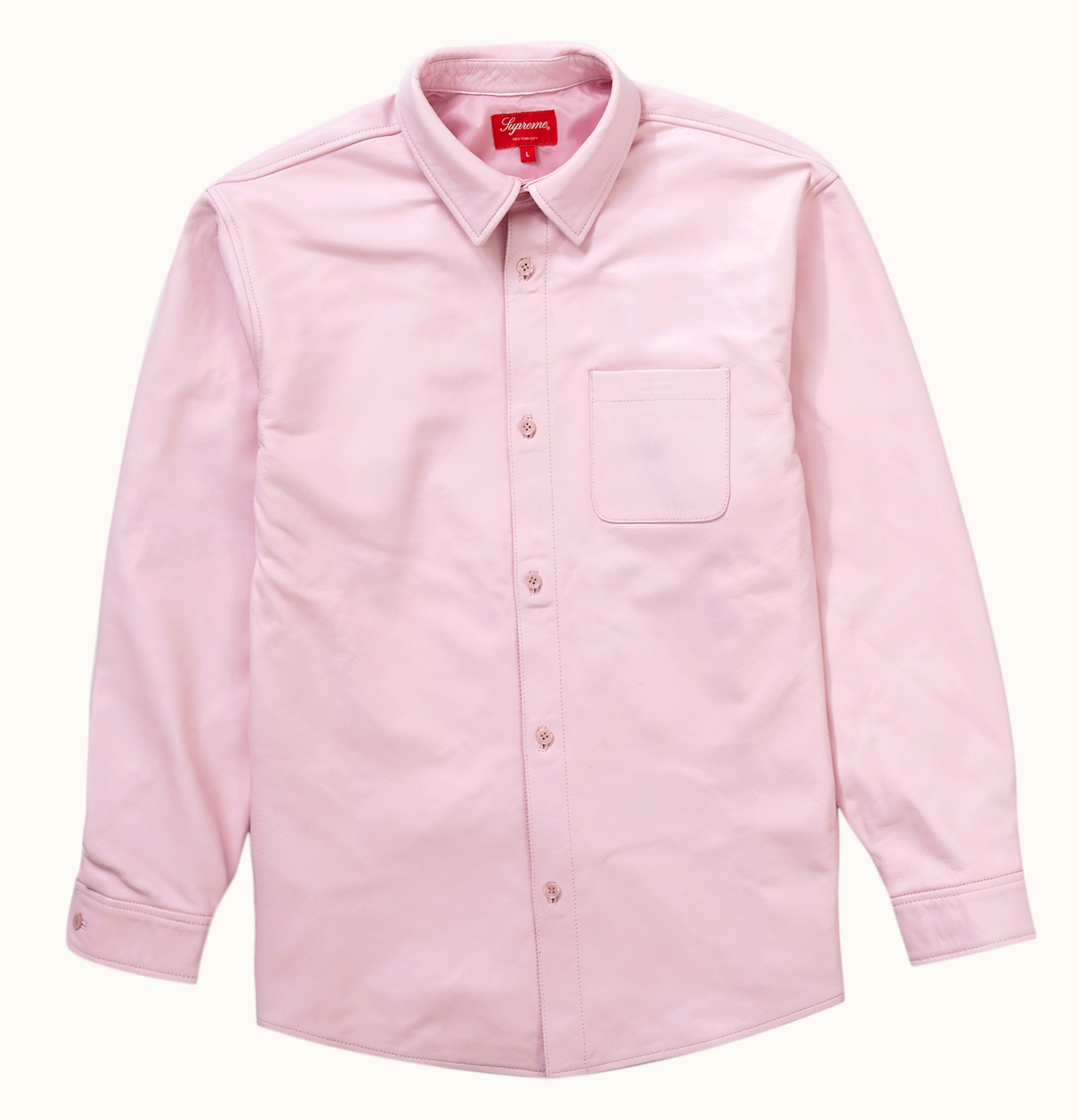 Supreme Supreme Leather Shirt Pink