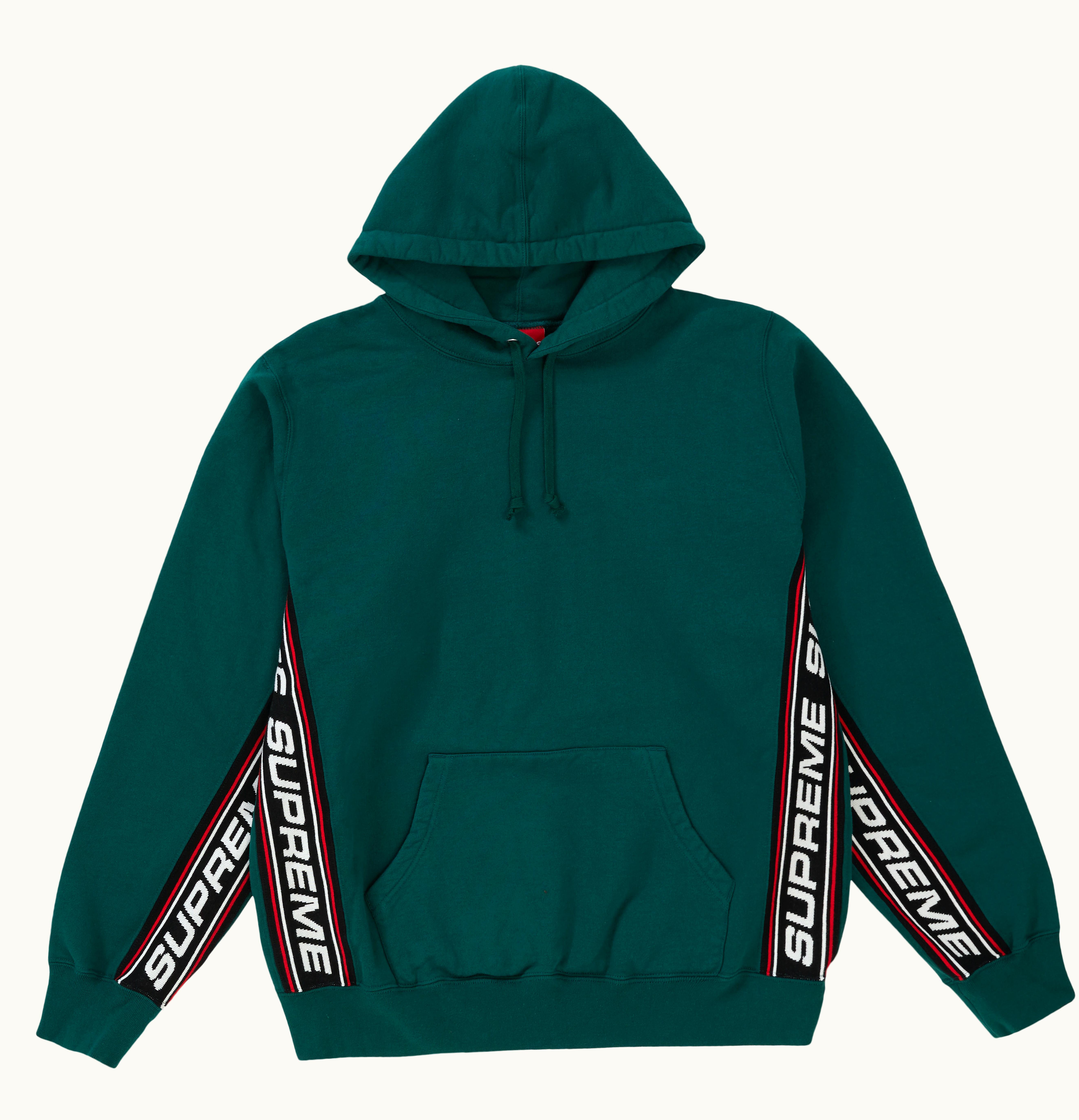 Supreme Supreme Text Rib Hooded Sweatshirt Dark Green