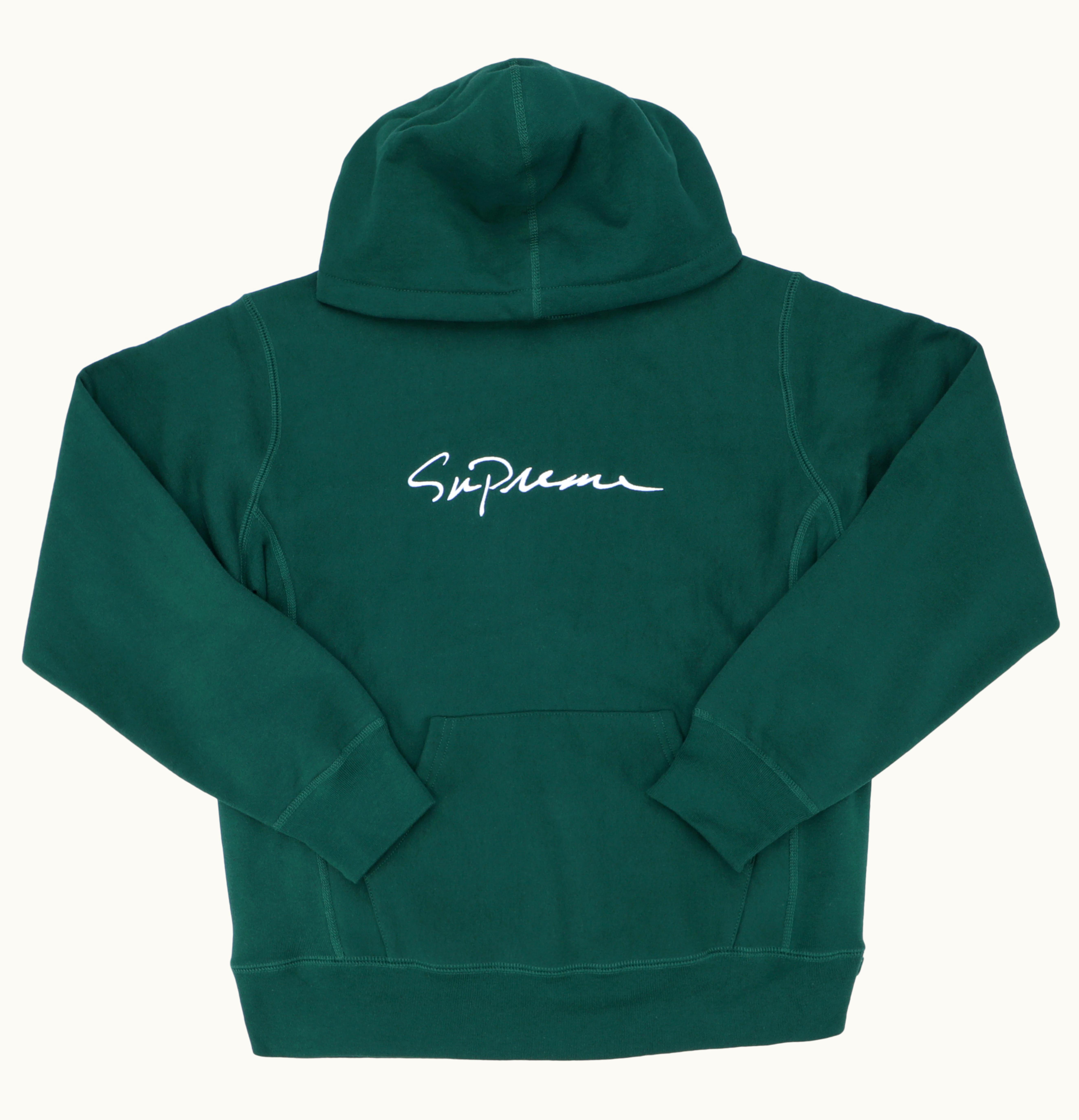 Supreme Supreme Classic Script Hooded Sweatshirt Dark Green