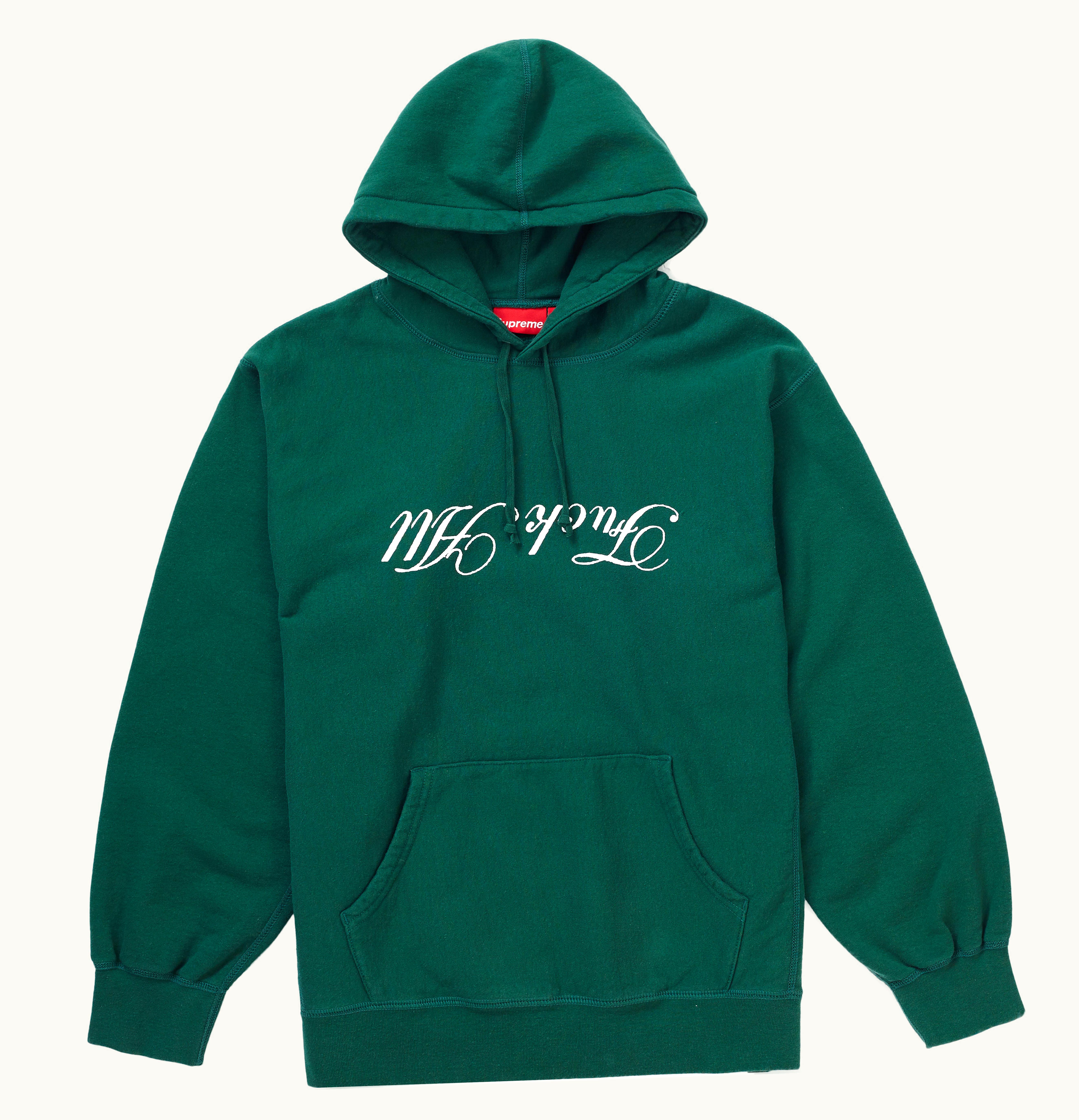 Supreme Supreme Jamie Reid Fuck All Hooded Sweatshirt Dark Green