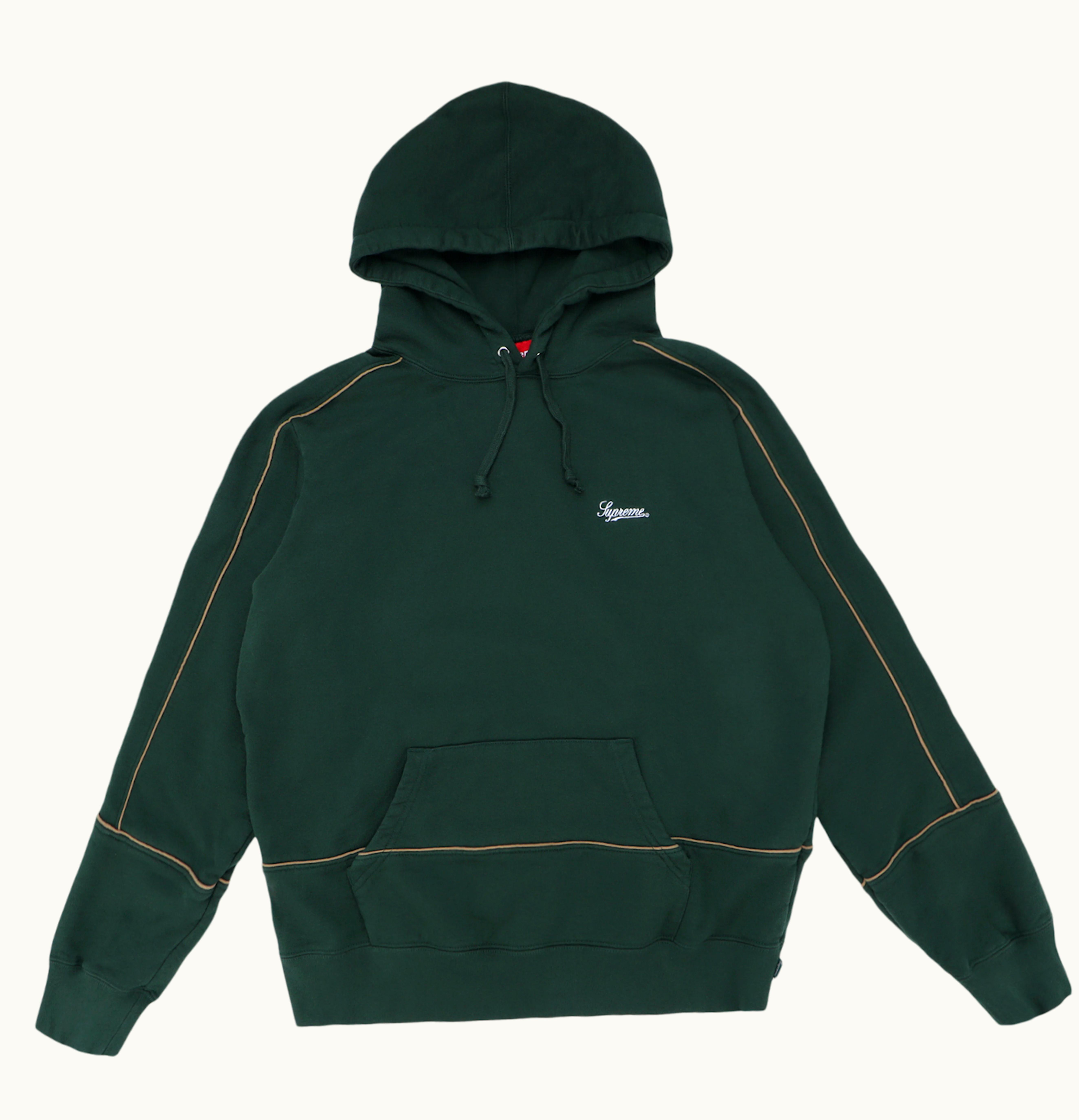 Supreme Supreme Piping Hooded Sweatshirt Dark Green