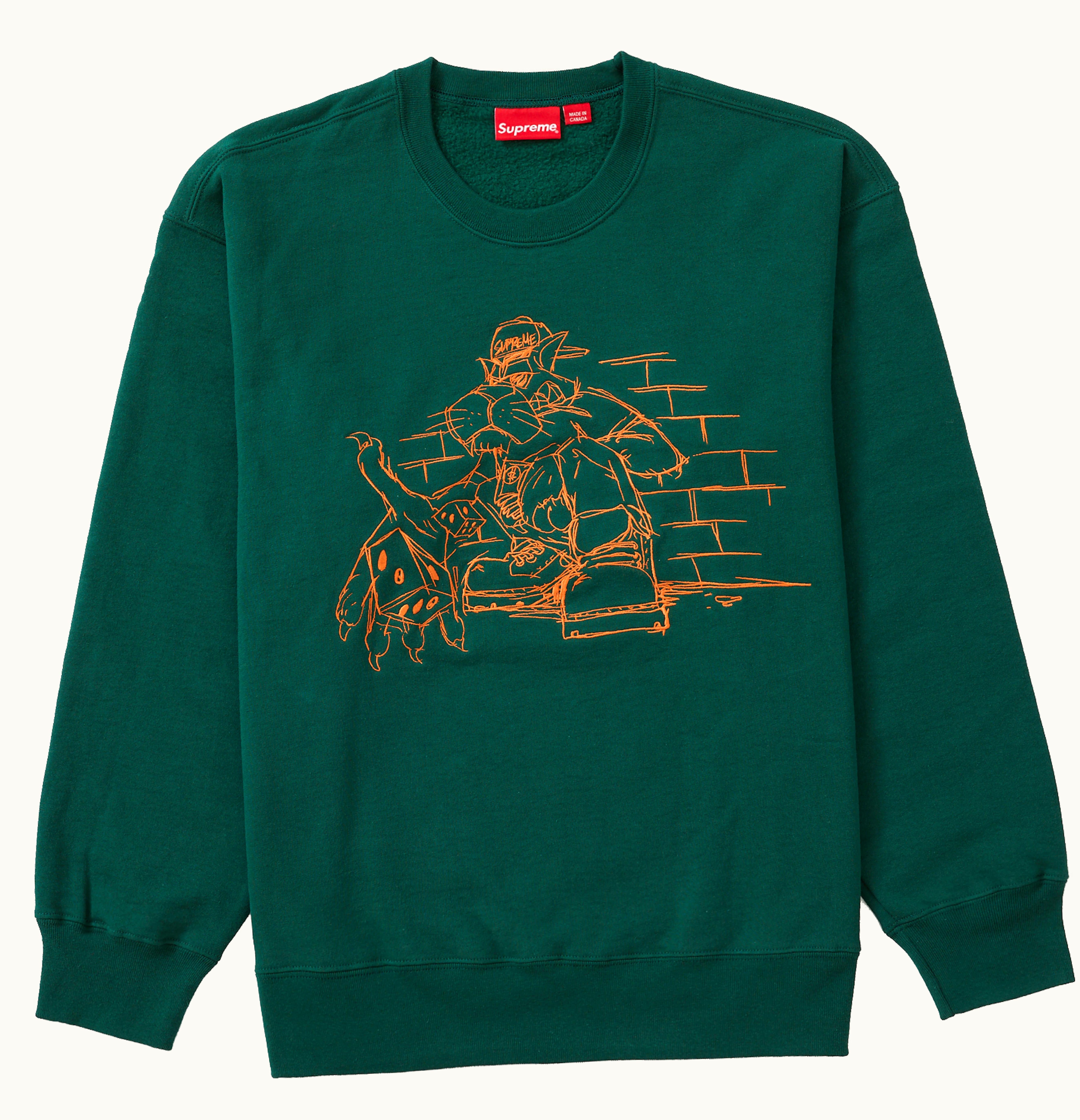 Supreme Supreme Dice Crewneck Dark Green