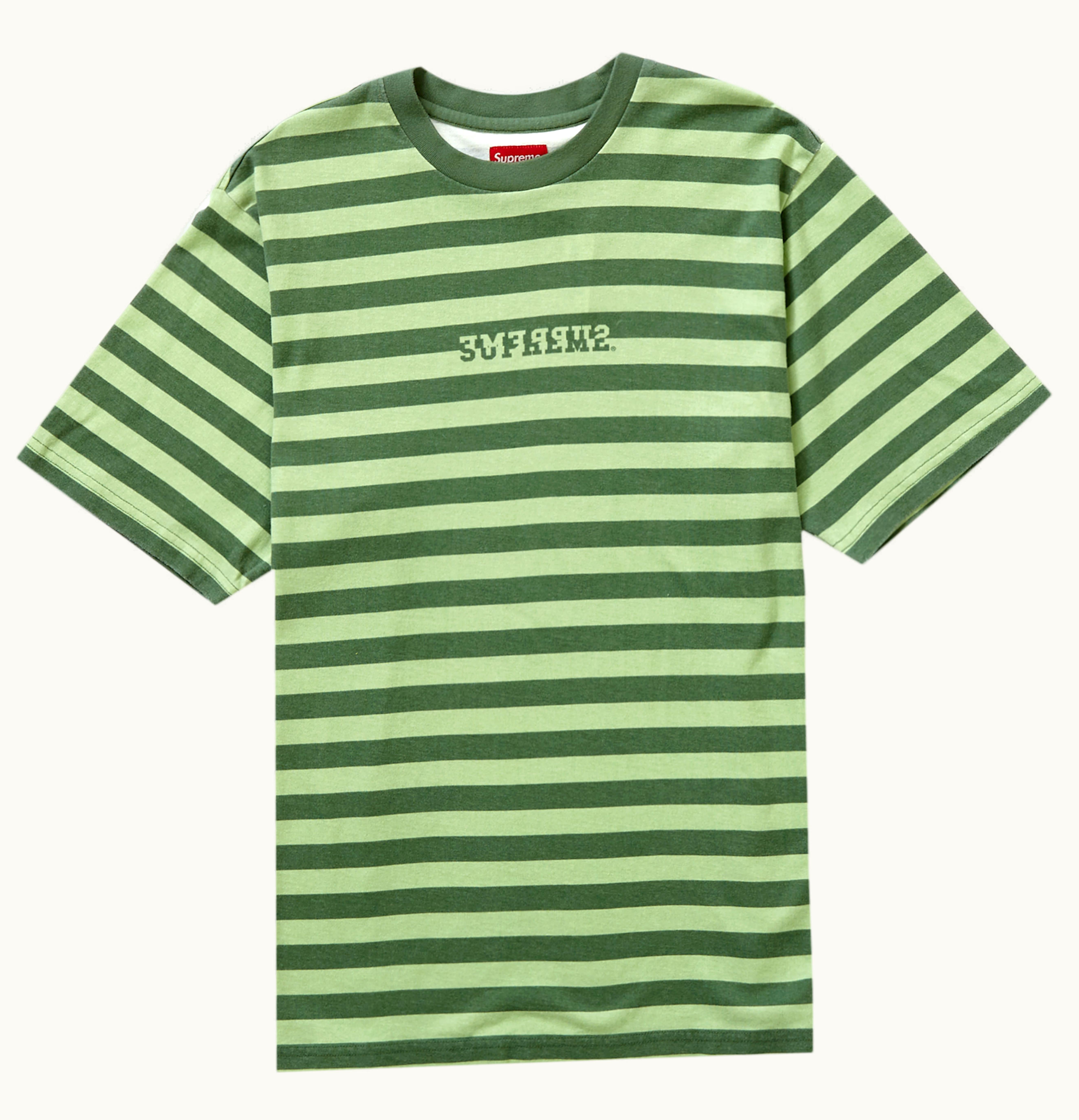 Supreme Supreme Reverse Stripe S S Top Green