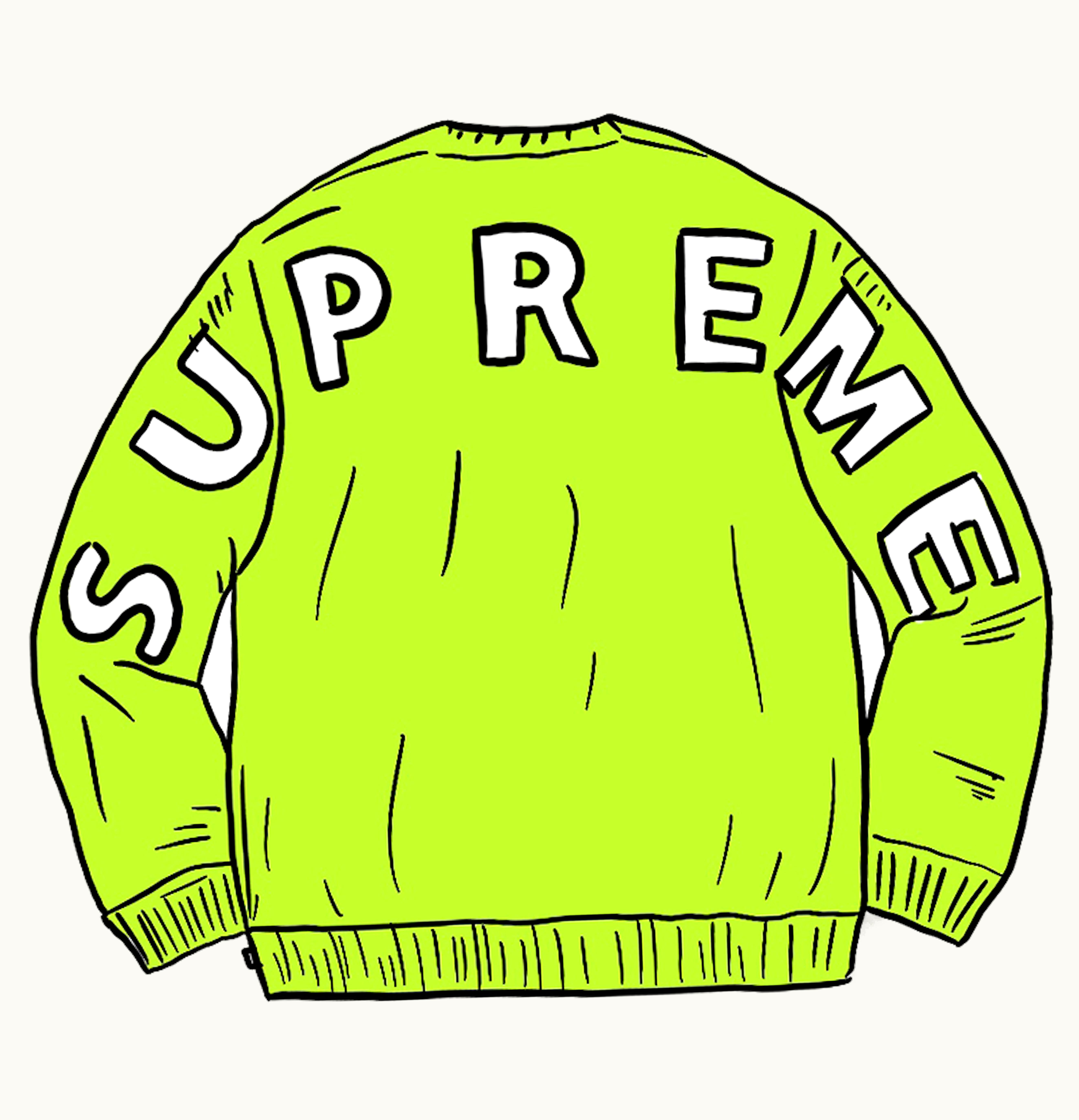 Supreme Supreme Back Logo Sweater Green