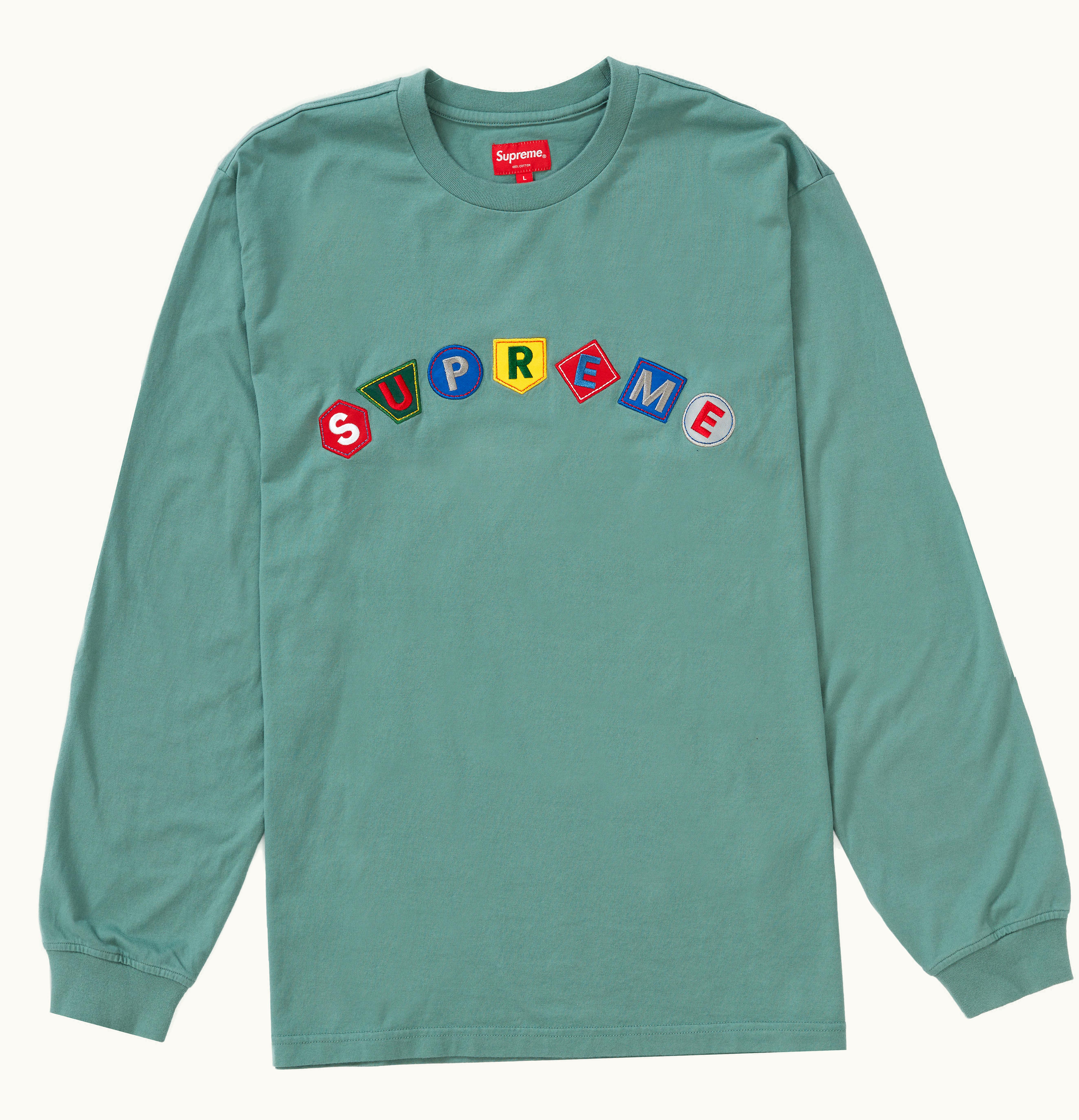 Supreme Supreme Geo Arc L S Top Slate Green