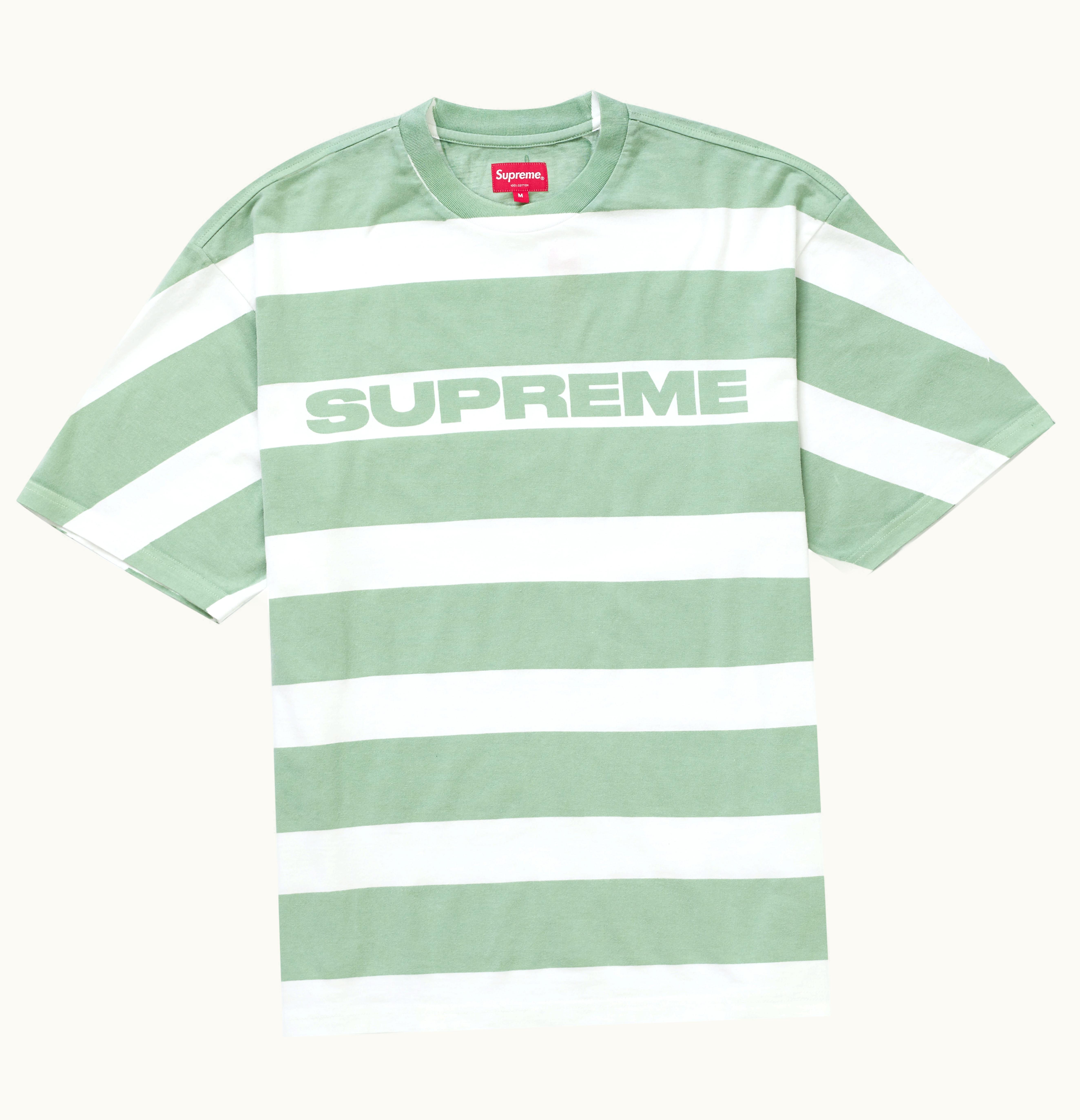 Supreme Supreme Printed Stripe S S Top Light Green
