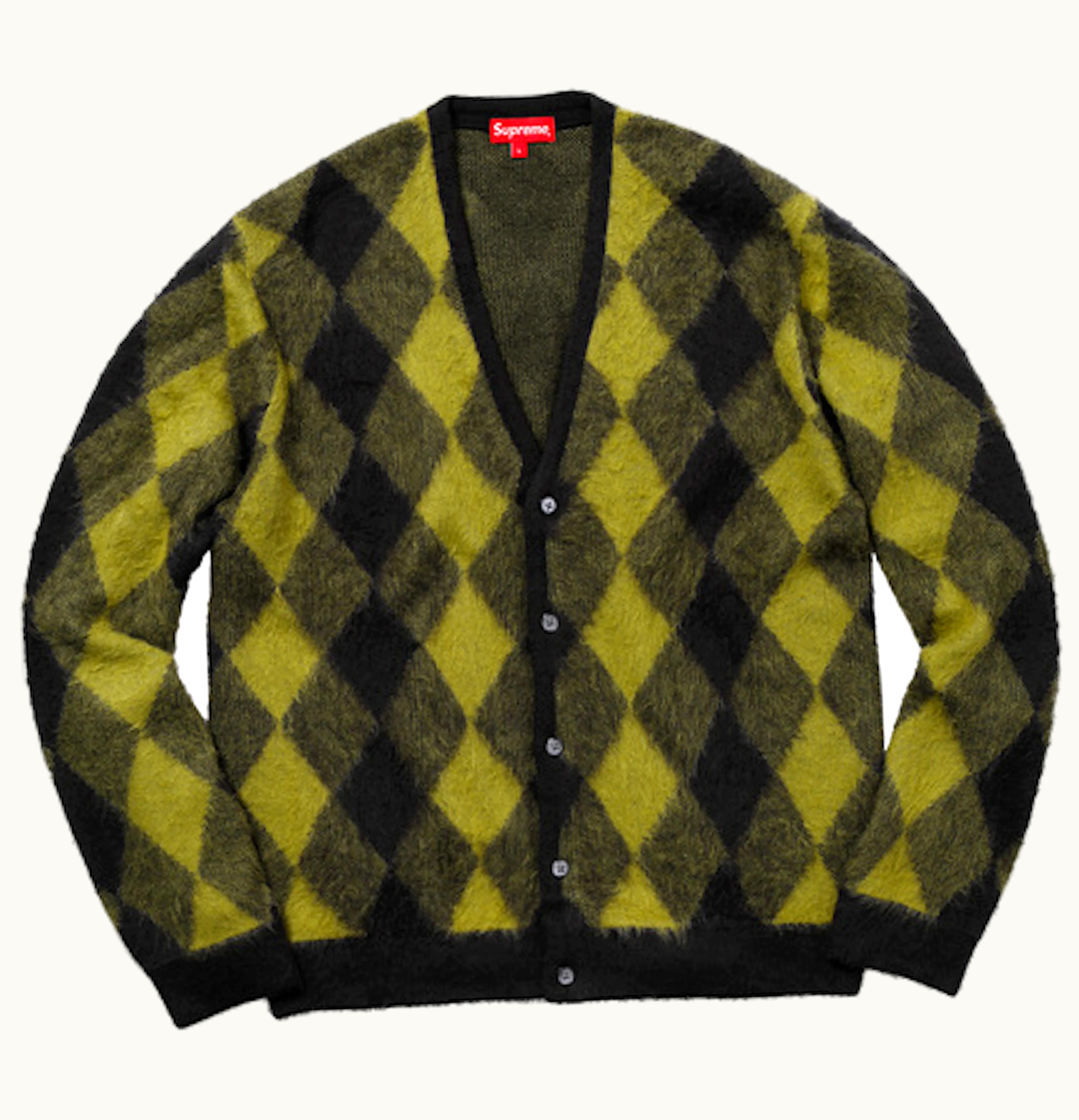 Supreme Supreme Brushed Argyle Cardigan Green