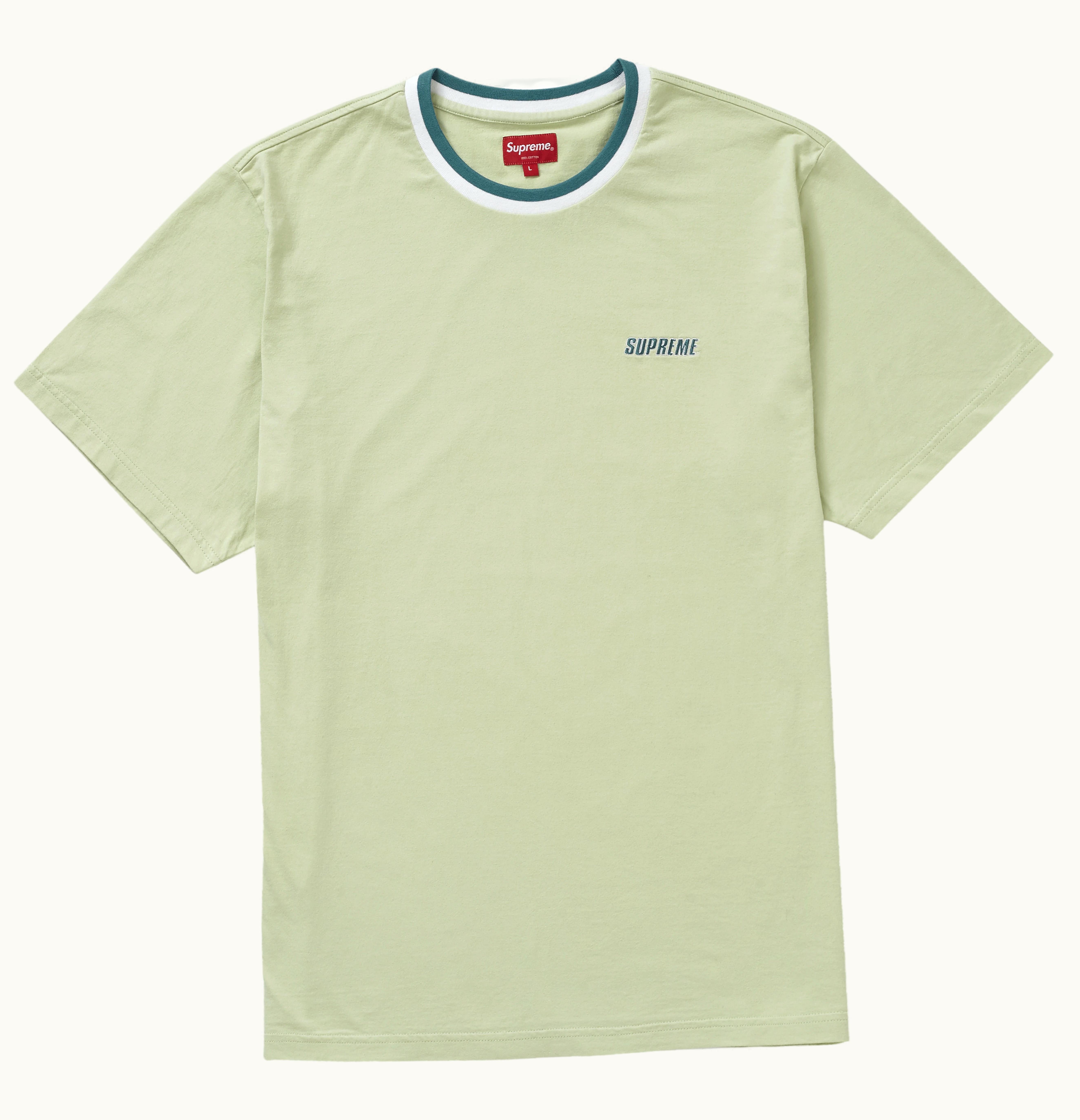 Supreme Supreme Split Rib S S Top Pale Green