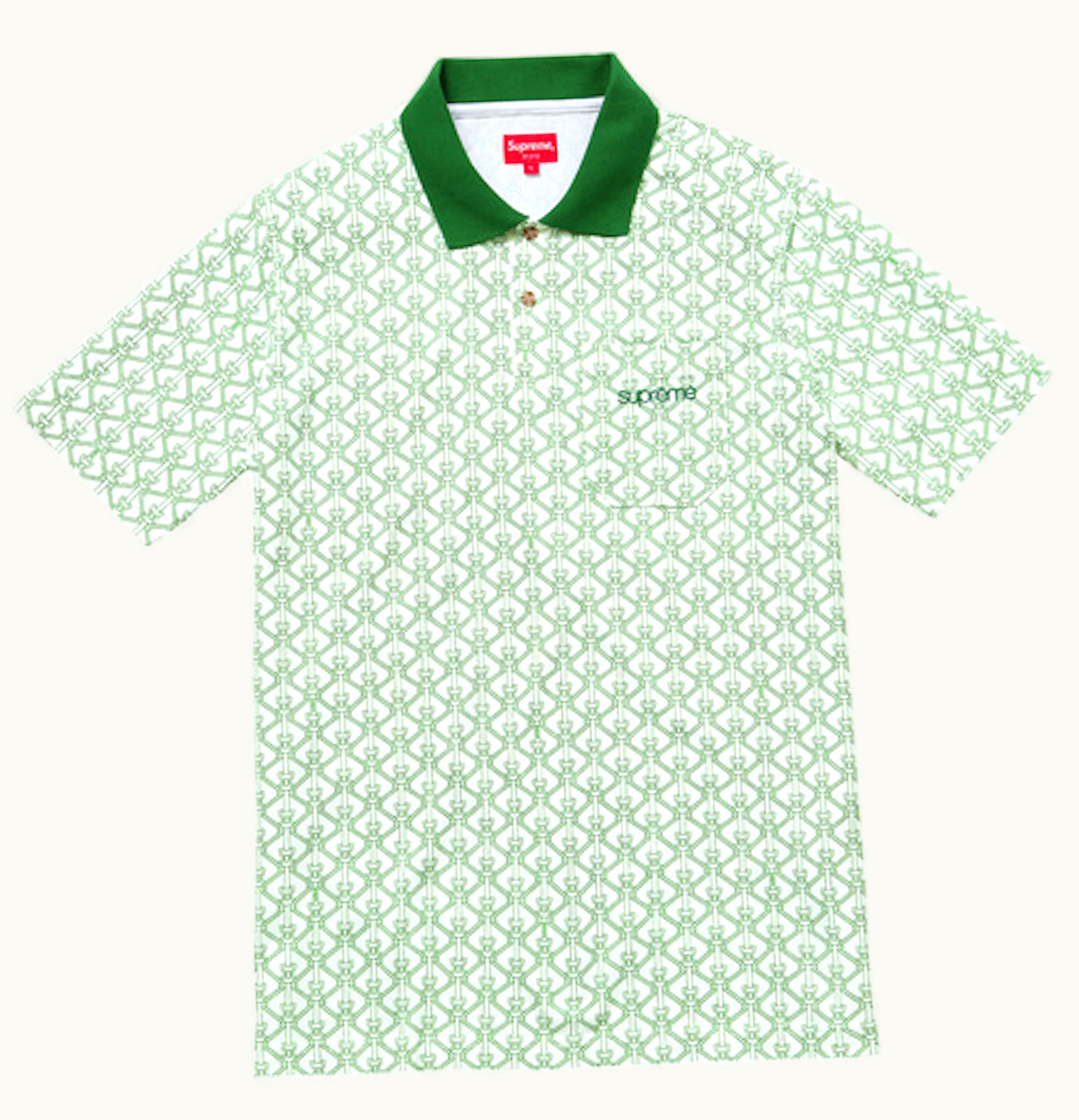 Supreme Supreme Rope Print Polo Green