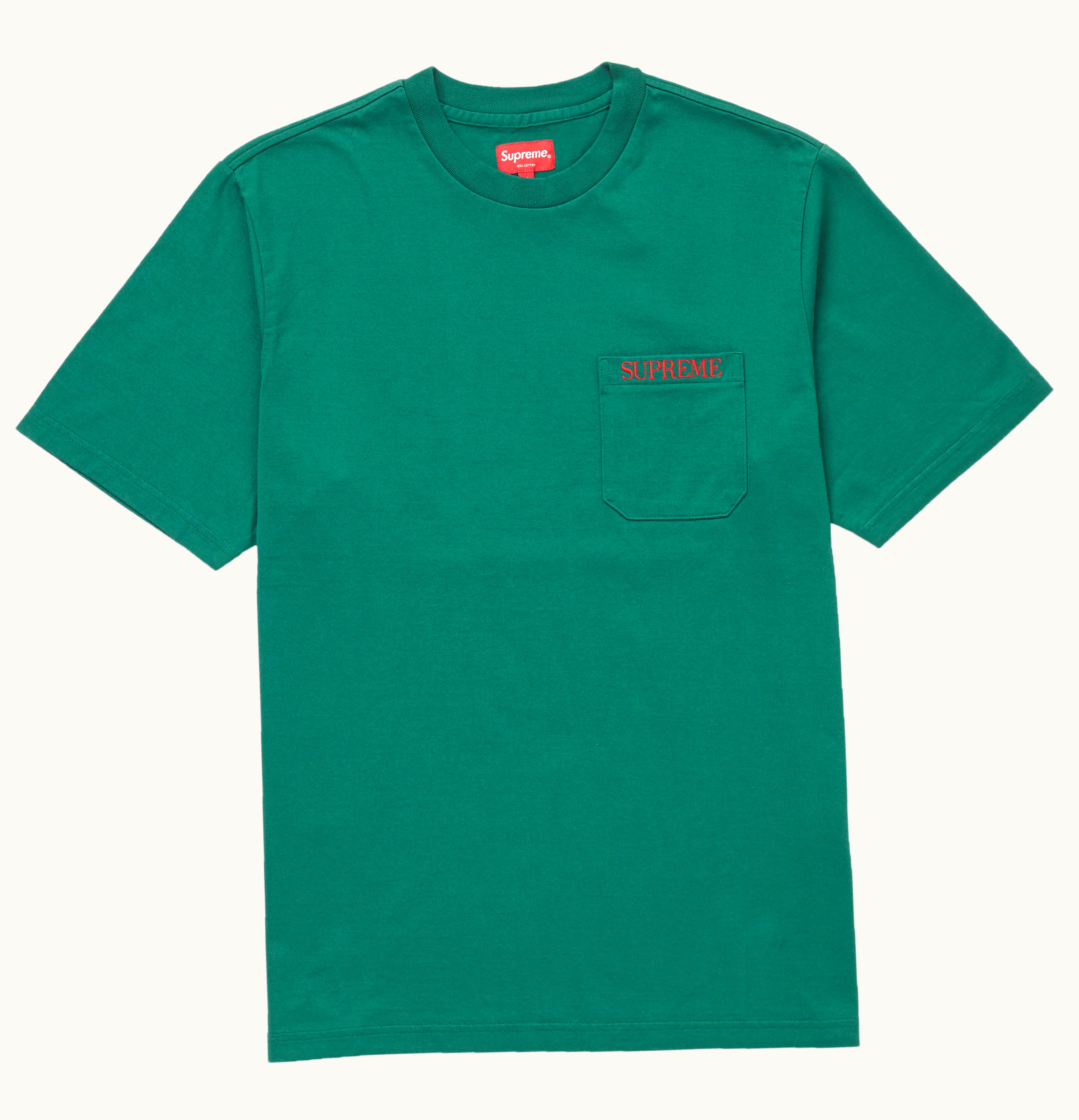 Supreme Supreme Embroidered Pocket Tee Green