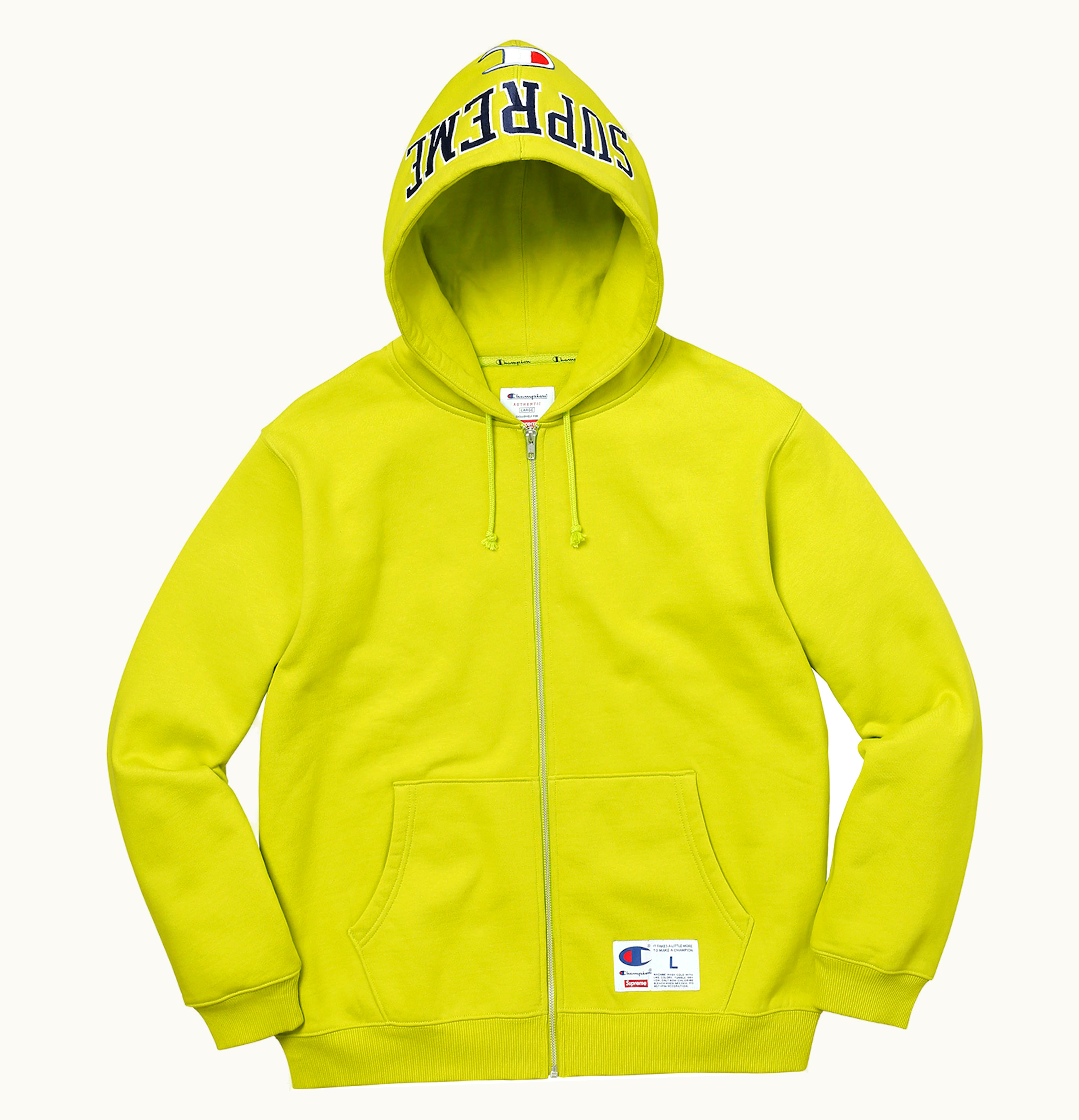 Supreme Supreme Champion Arc Logo Zip Up Sweat Bright Green