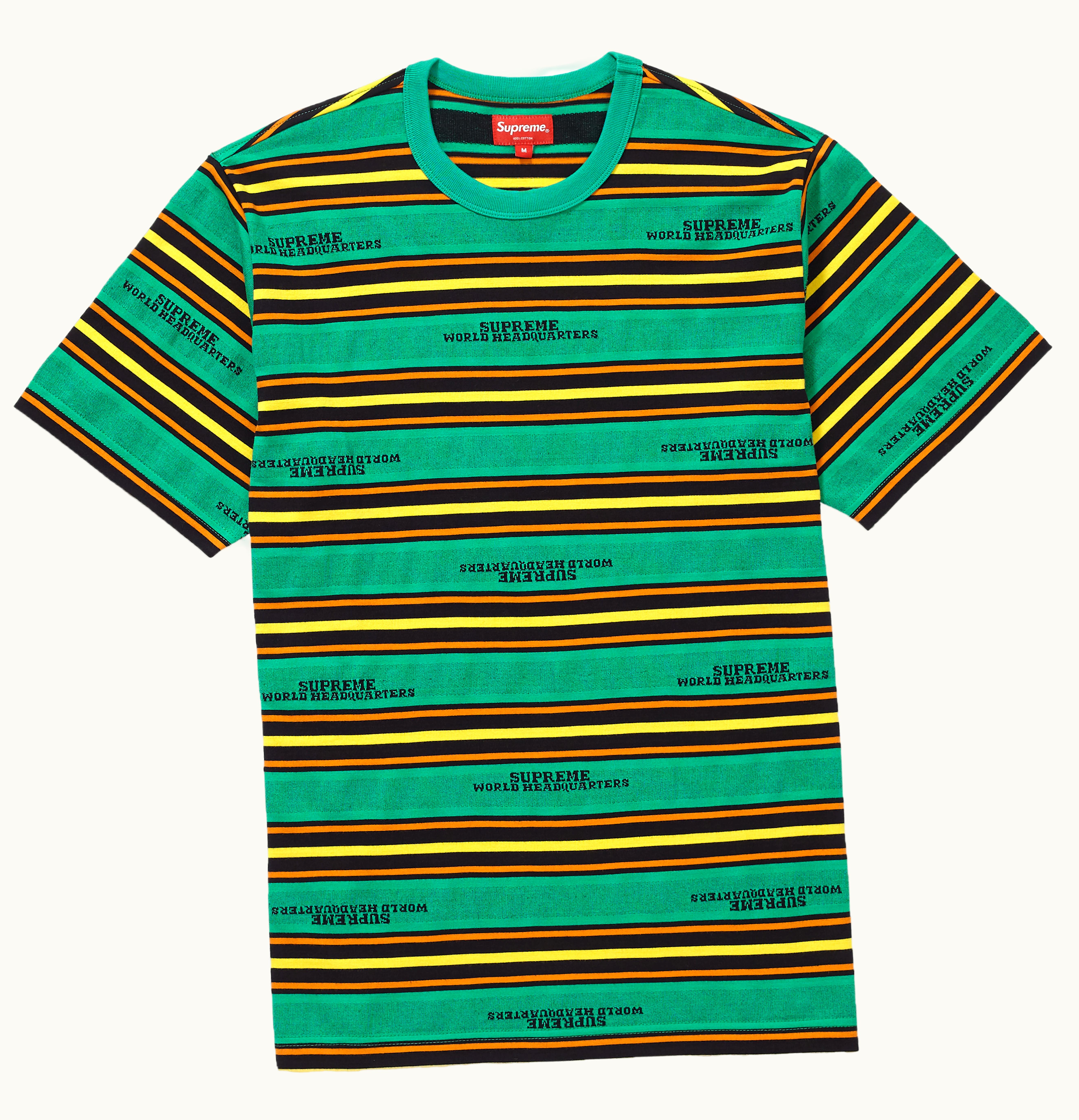 Supreme Supreme HQ Stripe S S Top Green