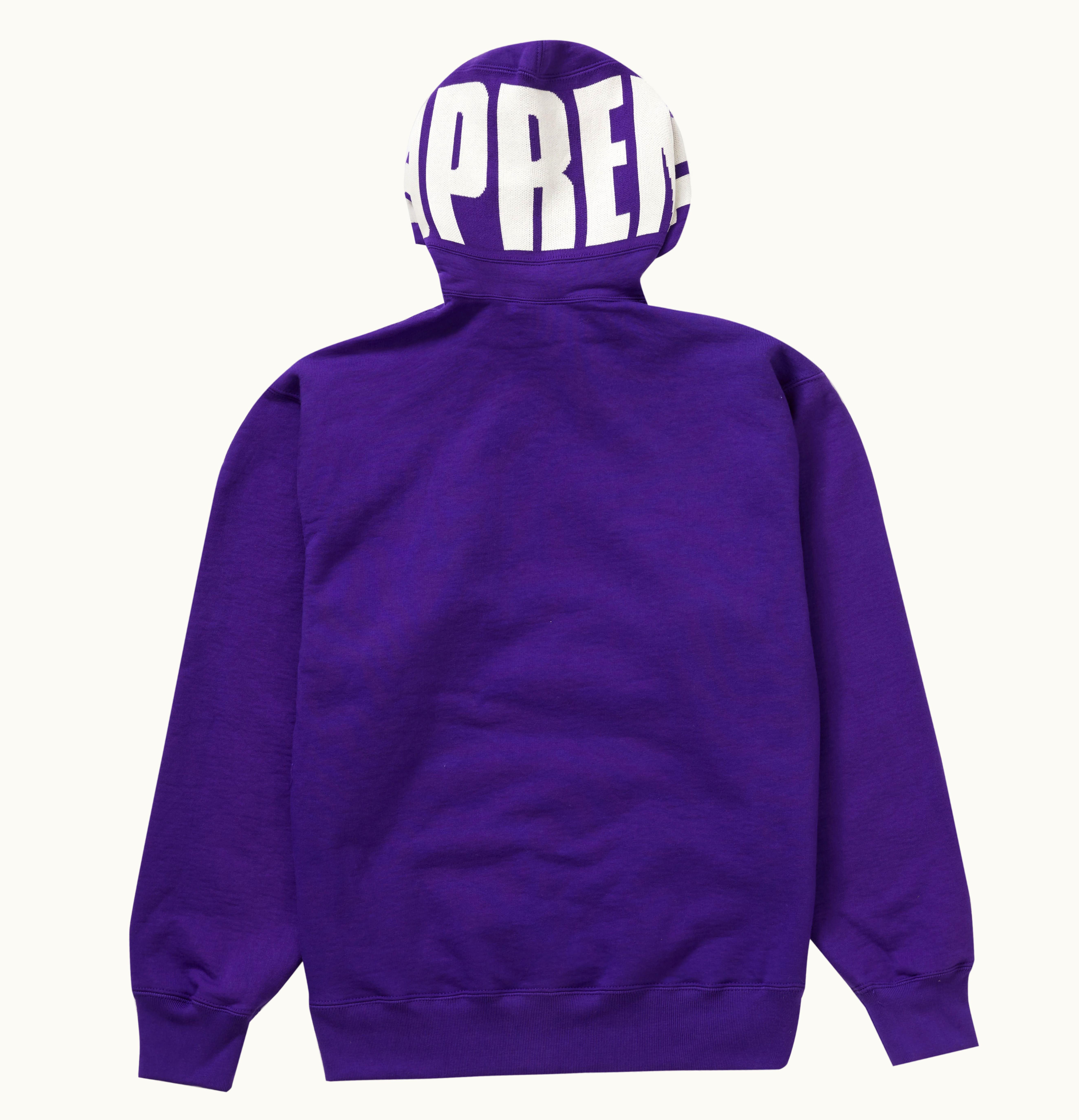 Supreme Supreme Rib Hooded Sweatshirt Purple